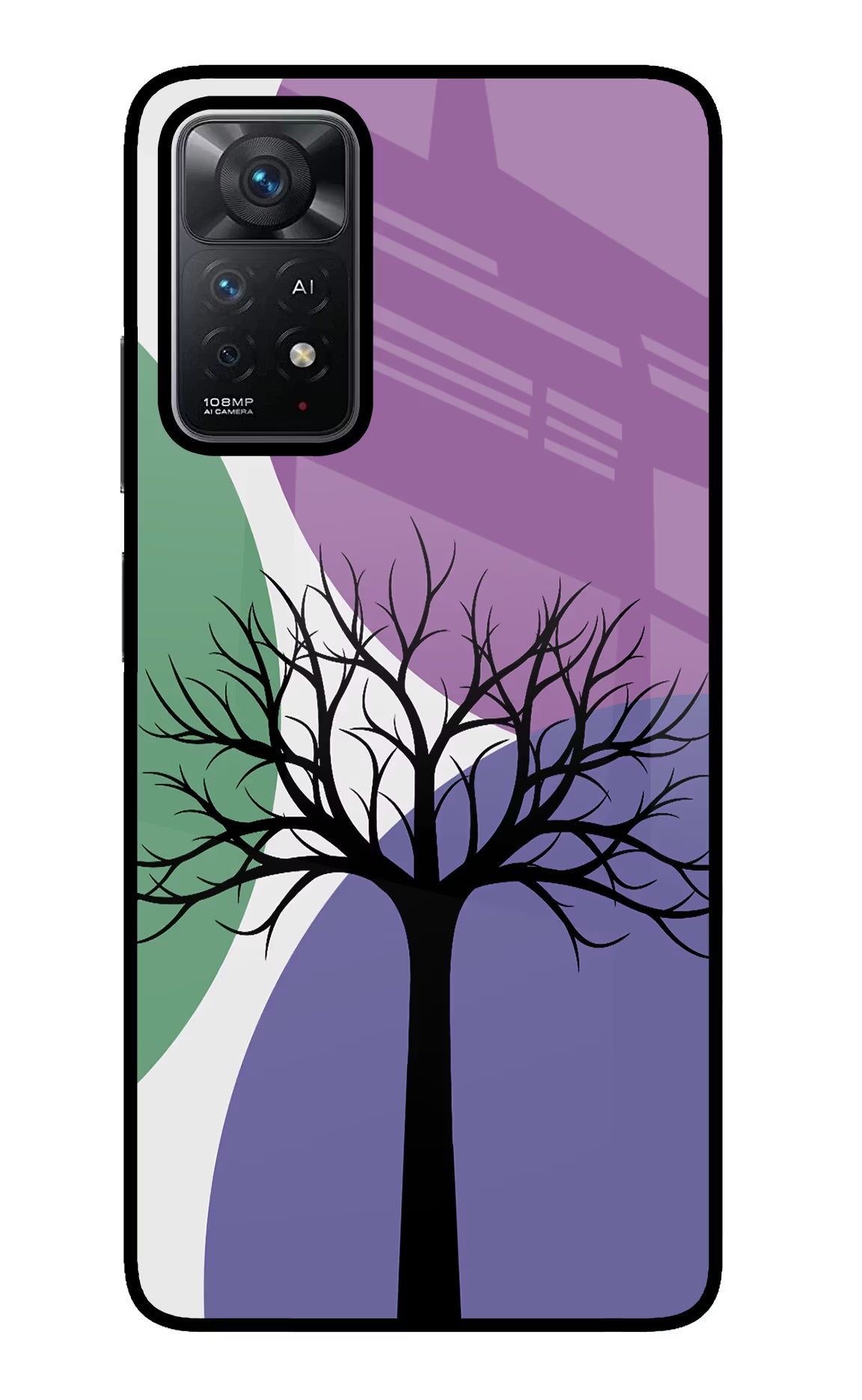 Tree Art Redmi Note 11 Pro+ 5G Back Cover - Tree Art Redmi Note 11 Pro+ 5G Glass Case Back Cover by Casekaro Tree Art Redmi Note 11 Pro+ 5G Glass Case Back Cover by Casekaro