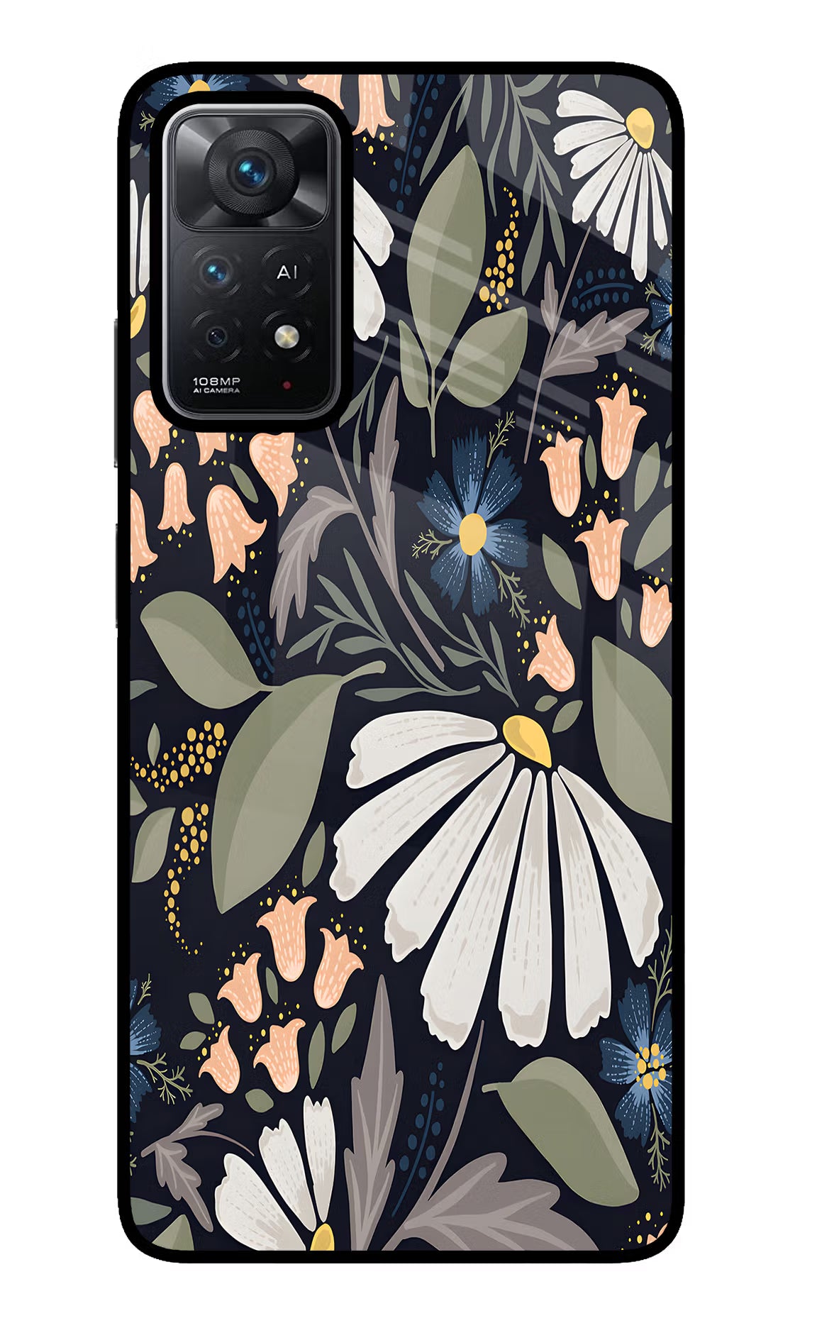 Flowers Art Redmi Note 11 Pro+ 5G Glass Case - Flowers Art Redmi Note 11 Pro+ 5G Glass Case Flowers Art Redmi Note 11 Pro+ 5G Glass Case