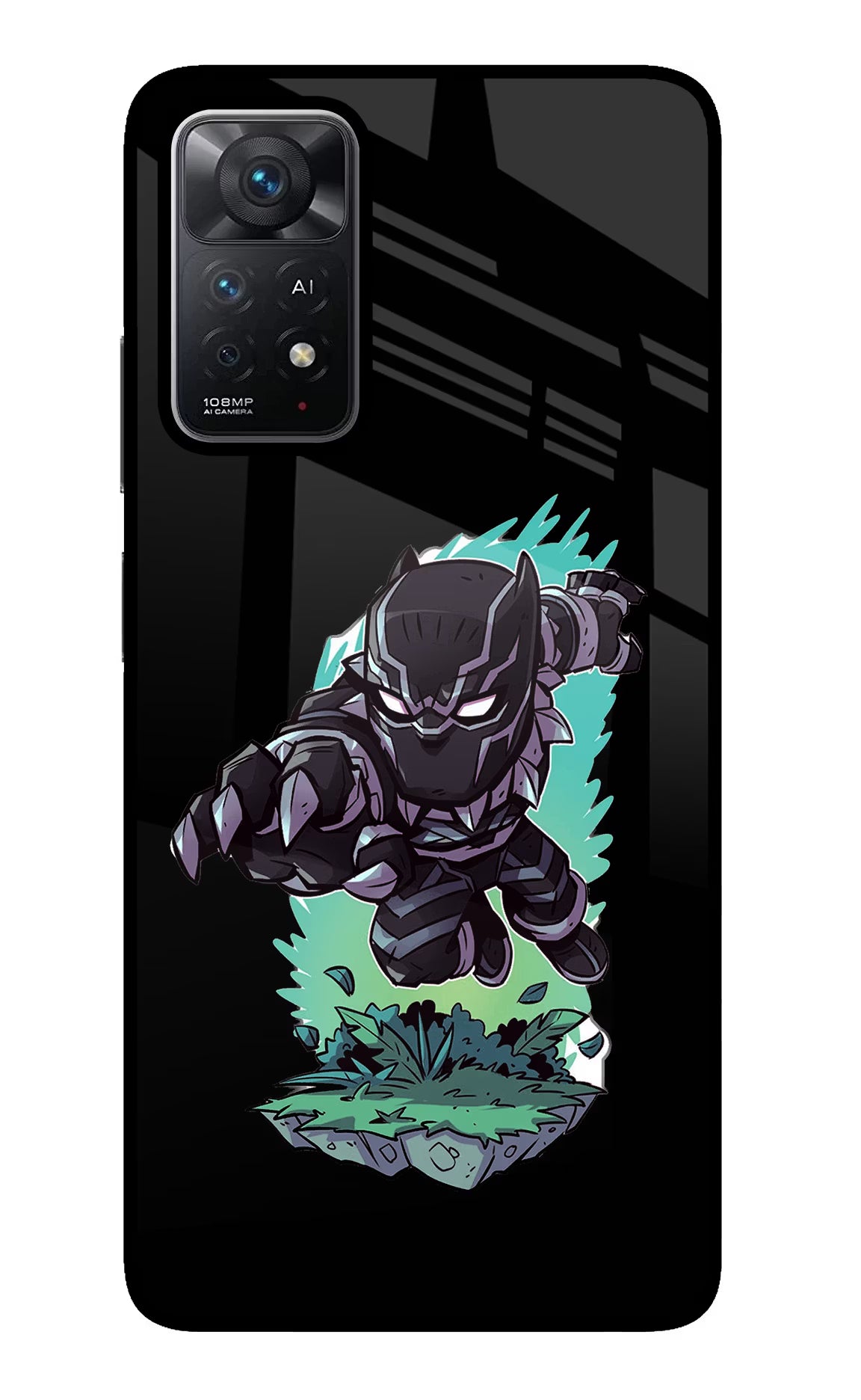 Black Panther Redmi Note 11 Pro+ 5G Back Cover - Black Panther Redmi Note 11 Pro+ 5G Glass Case Back Cover by Casekaro Black Panther Redmi Note 11 Pro+ 5G Glass Case Back Cover by Casekaro