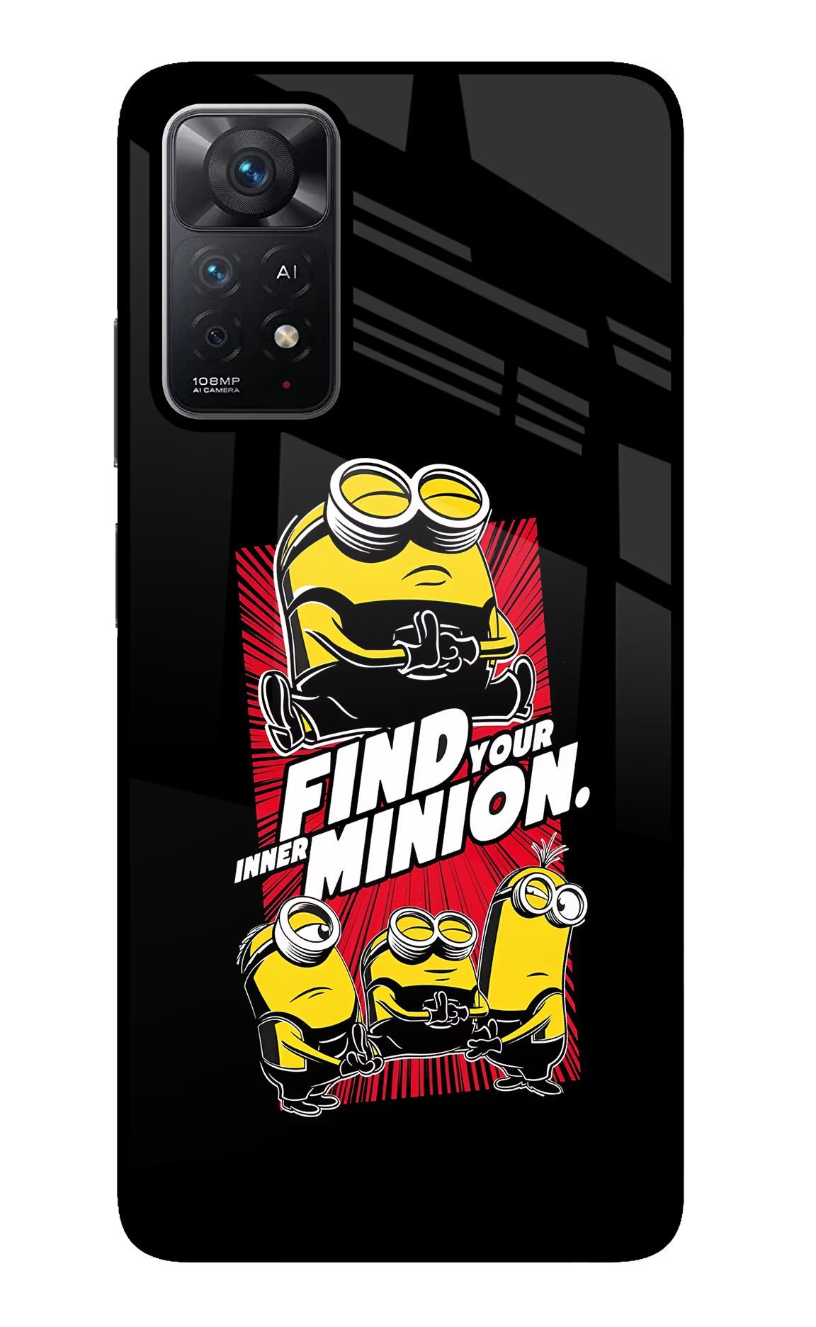 Find your inner Minion Redmi Note 11 Pro+ 5G Back Cover - Find your inner Minion Redmi Note 11 Pro+ 5G Glass Case Back Cover by Casekaro Find your inner Minion Redmi Note 11 Pro+ 5G Glass Case Back Cover by Casekaro