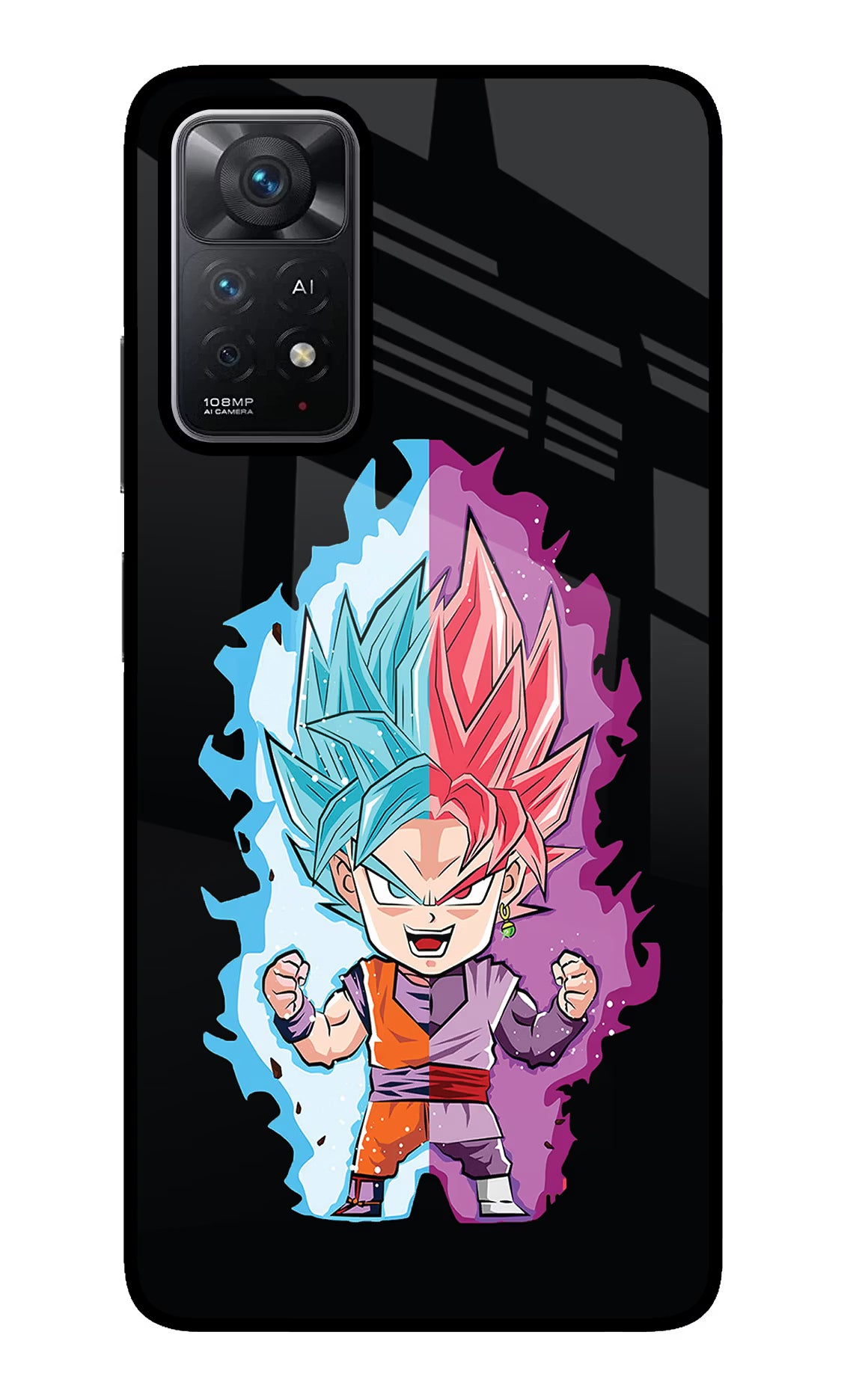Chota Goku Redmi Note 11 Pro+ 5G Back Cover - Chota Goku Redmi Note 11 Pro+ 5G Glass Case Back Cover by Casekaro Chota Goku Redmi Note 11 Pro+ 5G Glass Case Back Cover by Casekaro