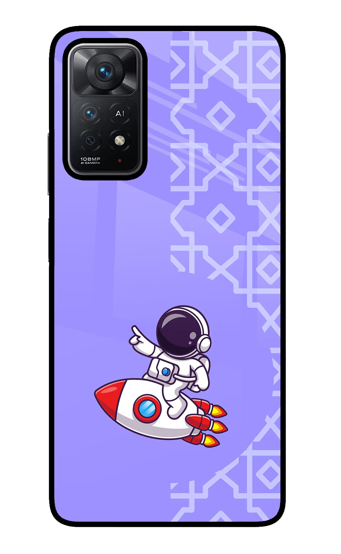 Cute Astronaut Redmi Note 11 Pro+ 5G Glass Case - Cute Astronaut Redmi Note 11 Pro+ 5G Glass Case Cute Astronaut Redmi Note 11 Pro+ 5G Glass Case