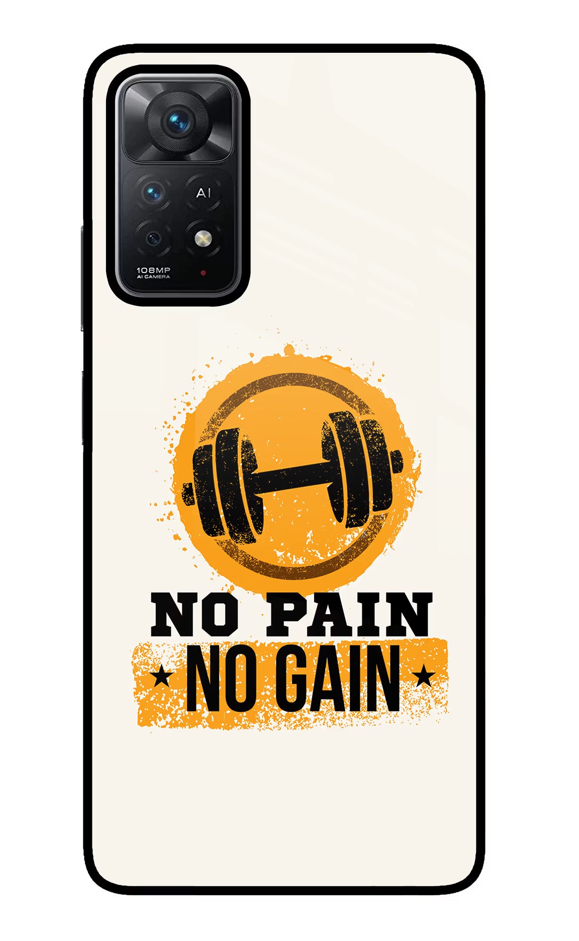 No Pain No Gain Redmi Note 11 Pro+ 5G Glass Case - No Pain No Gain Redmi Note 11 Pro+ 5G Glass Case No Pain No Gain Redmi Note 11 Pro+ 5G Glass Case