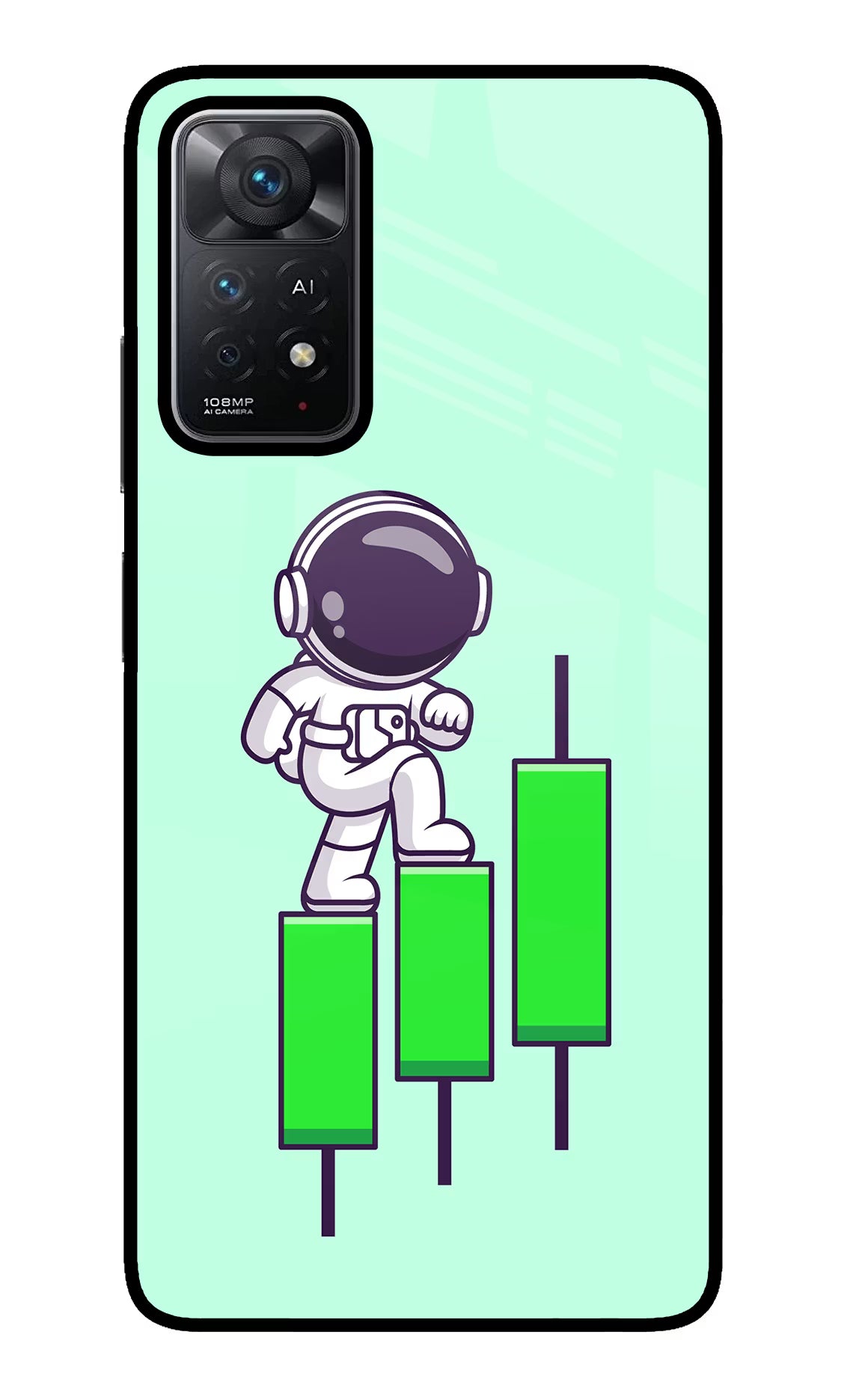 Astronaut Trader Redmi Note 11 Pro+ 5G Back Cover - Astronaut Trader Redmi Note 11 Pro+ 5G Glass Case Back Cover by Casekaro Astronaut Trader Redmi Note 11 Pro+ 5G Glass Case Back Cover by Casekaro