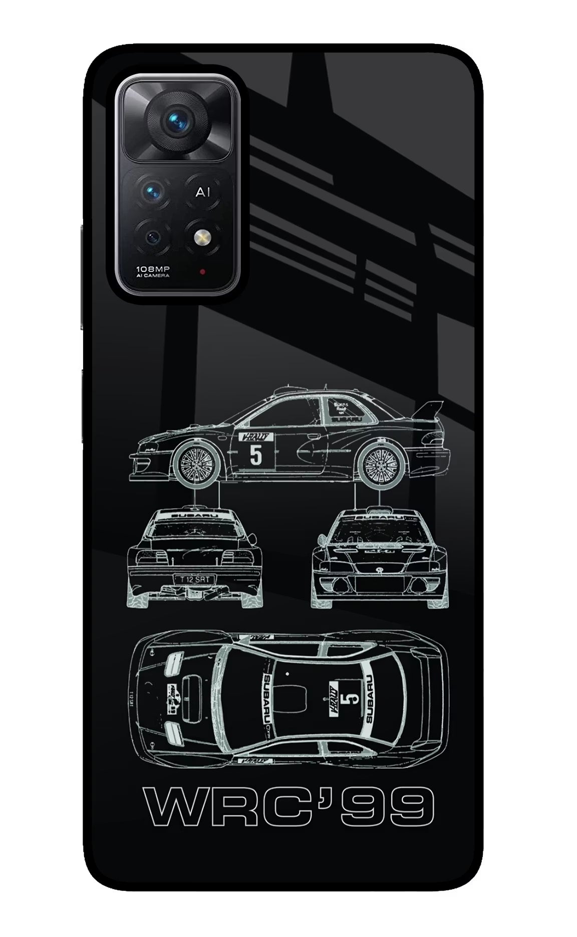 WRC'99 Redmi Note 11 Pro+ 5G Back Cover - WRC'99 Redmi Note 11 Pro+ 5G Glass Case Back Cover by Casekaro WRC'99 Redmi Note 11 Pro+ 5G Glass Case Back Cover by Casekaro