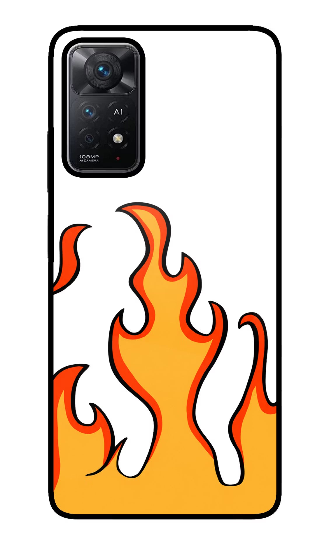 Fired Up – White Redmi Note 11 Pro+ 5G Glass Case - Fired Up – White Redmi Note 11 Pro+ 5G Glass Case Fired Up – White Redmi Note 11 Pro+ 5G Glass Case