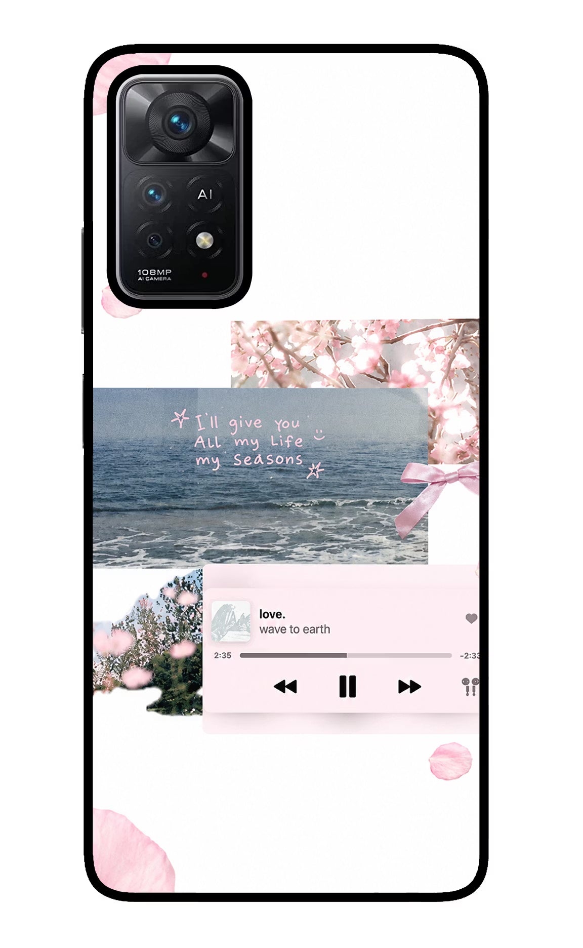 Wave to earth Redmi Note 11 Pro+ 5G Back Cover - Wave to earth Redmi Note 11 Pro+ 5G Glass Case Back Cover by Casekaro Wave to earth Redmi Note 11 Pro+ 5G Glass Case Back Cover by Casekaro