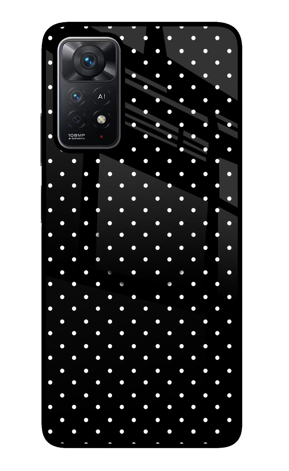 White Dots Redmi Note 11 Pro+ 5G Glass Case - White Dots Redmi Note 11 Pro+ 5G Glass Case White Dots Redmi Note 11 Pro+ 5G Glass Case