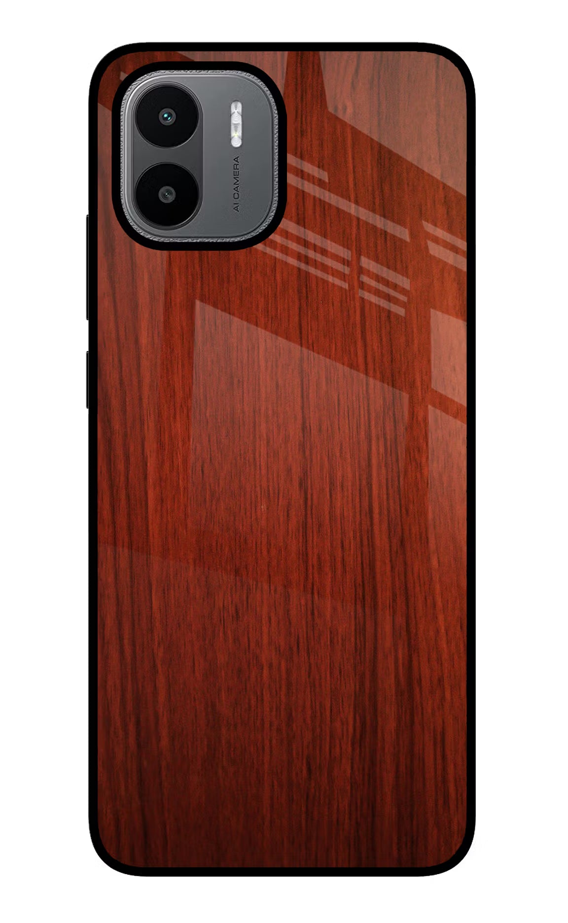 Wooden Plain Pattern Redmi A1/A2 Back Cover - Wooden Plain Pattern Redmi A1/A2 Glass Case Back Cover by Casekaro Wooden Plain Pattern Redmi A1/A2 Glass Case Back Cover by Casekaro