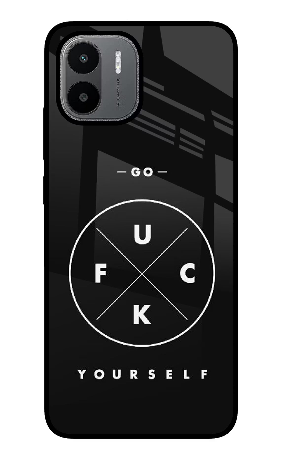 Go Fuck Yourself Redmi A1/A2 Back Cover - Go Fuck Yourself Redmi A1/A2 Glass Case Back Cover by Casekaro Go Fuck Yourself Redmi A1/A2 Glass Case Back Cover by Casekaro