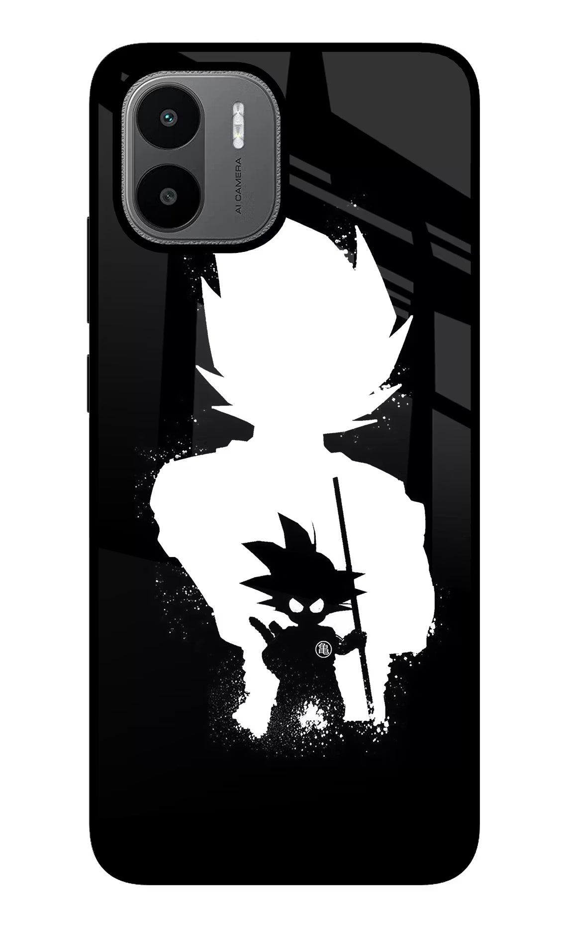 Goku Shadow Redmi A1/A2 Back Cover - Goku Shadow Redmi A1/A2 Glass Case Back Cover by Casekaro Goku Shadow Redmi A1/A2 Glass Case Back Cover by Casekaro