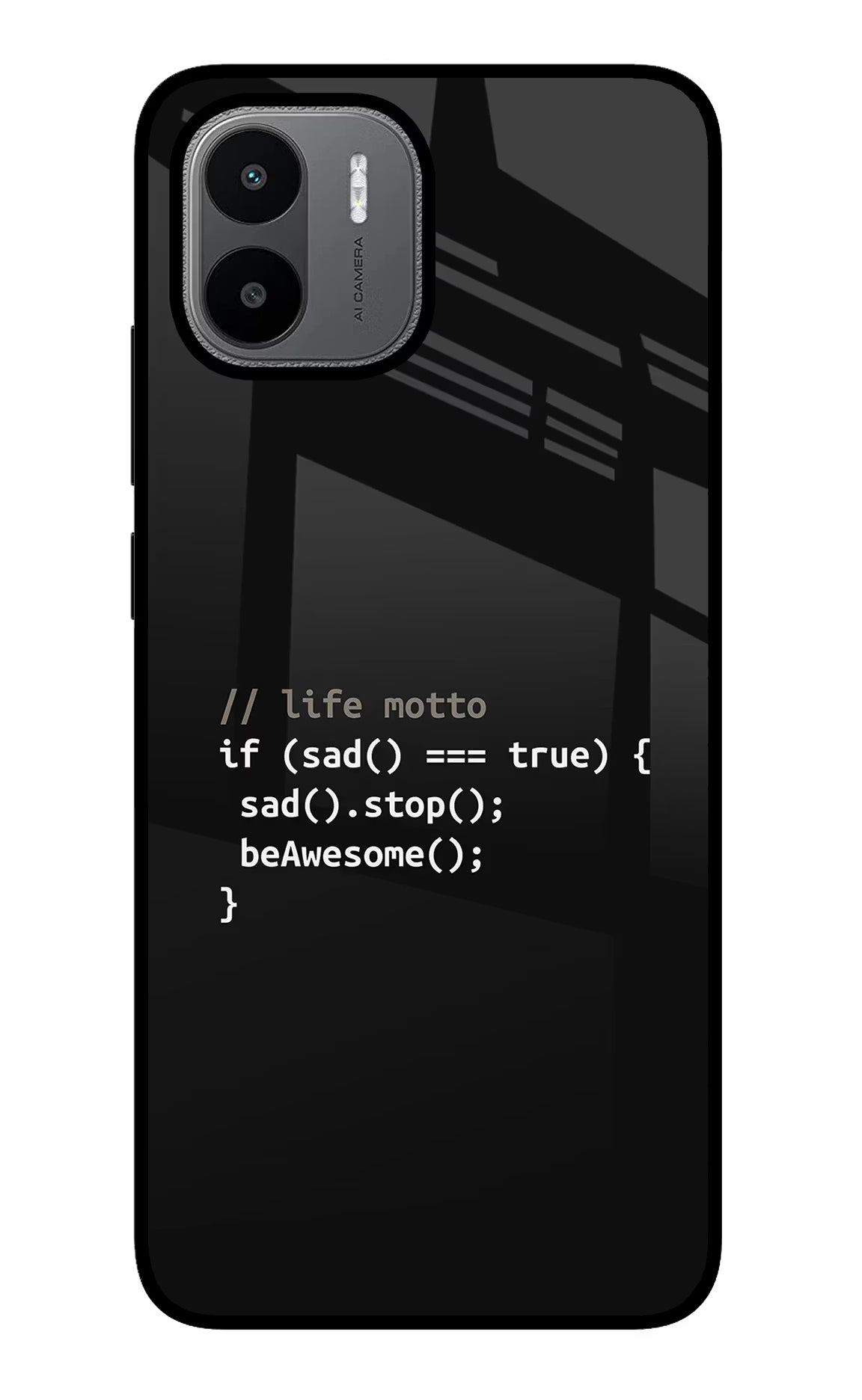 Life Motto Code Redmi A1/A2 Glass Case - Life Motto Code Redmi A1/A2 Glass Case Life Motto Code Redmi A1/A2 Glass Case