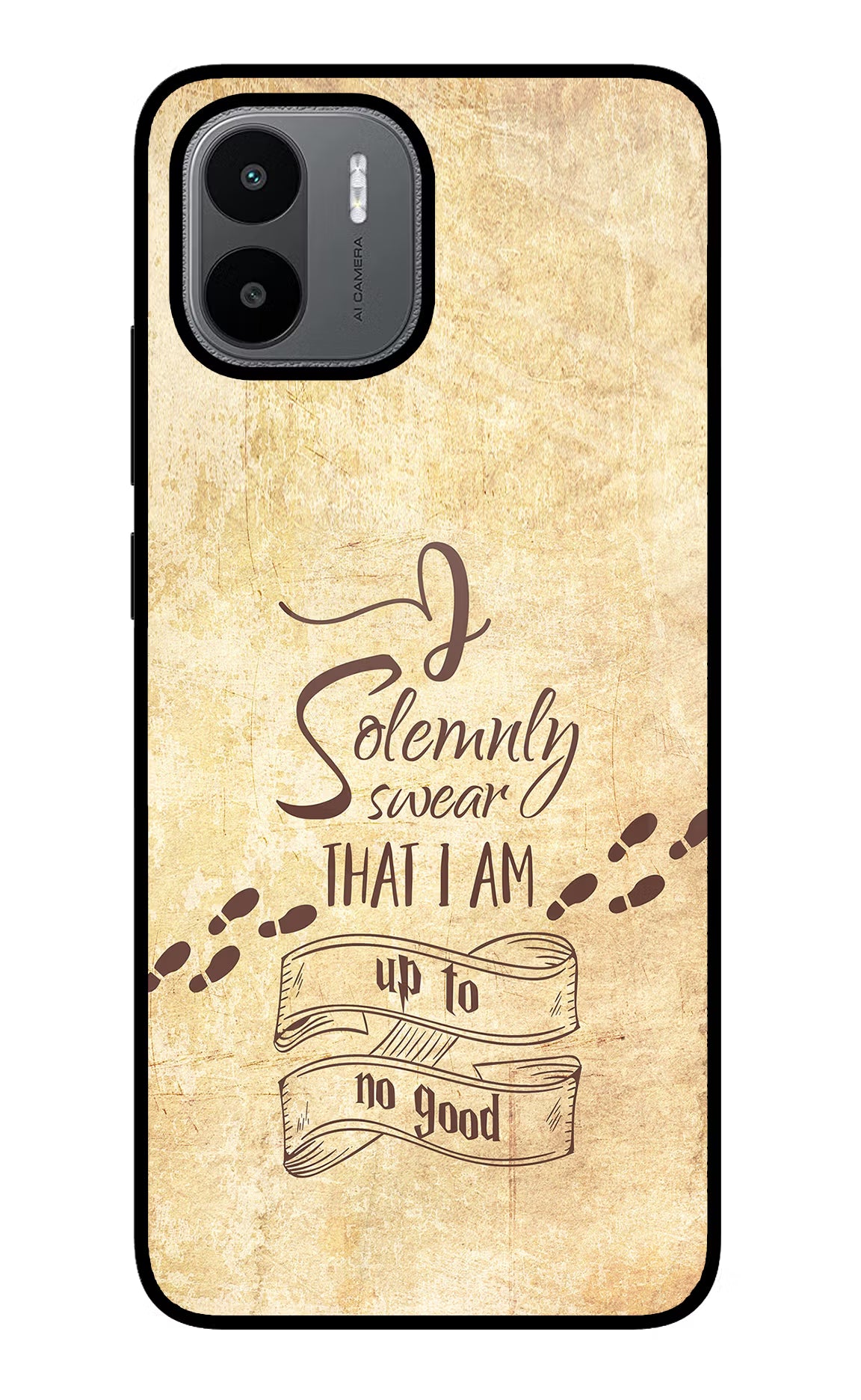 I Solemnly swear that i up to no good Redmi A1/A2 Back Cover - I Solemnly swear that i up to no good Redmi A1/A2 Glass Case Back Cover by Casekaro I Solemnly swear that i up to no good Redmi A1/A2 Glass Case Back Cover by Casekaro