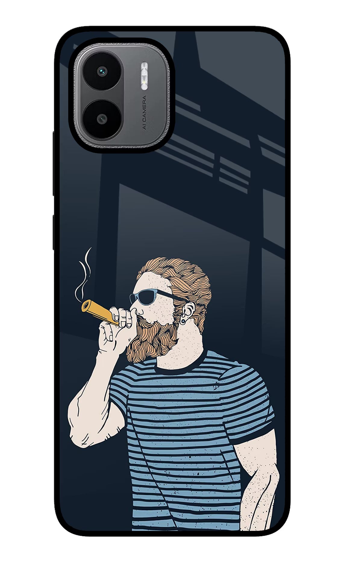 Smoking Redmi A1/A2 Back Cover - Smoking Redmi A1/A2 Glass Case Back Cover by Casekaro Smoking Redmi A1/A2 Glass Case Back Cover by Casekaro