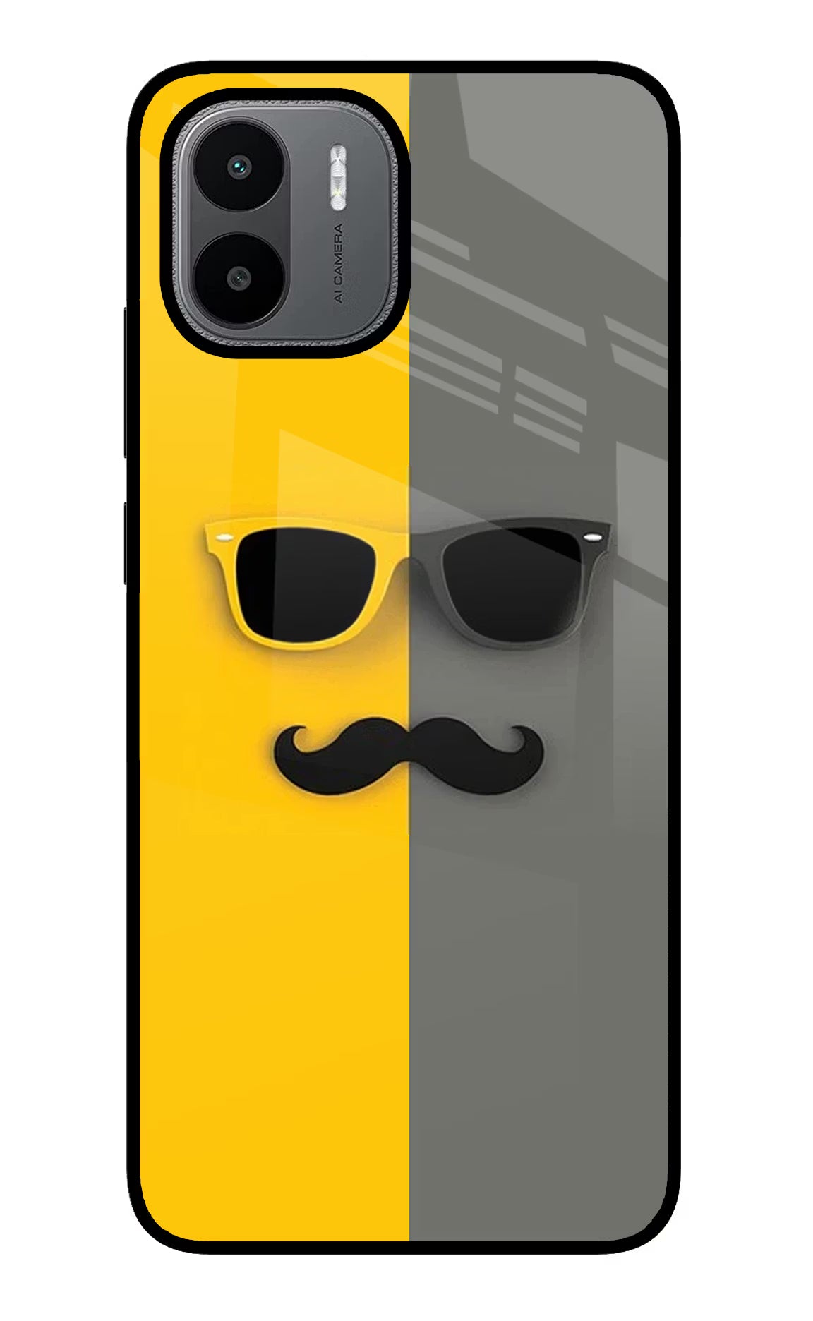 Sunglasses with Mustache Redmi A1/A2 Glass Case - Sunglasses with Mustache Redmi A1/A2 Glass Case Sunglasses with Mustache Redmi A1/A2 Glass Case