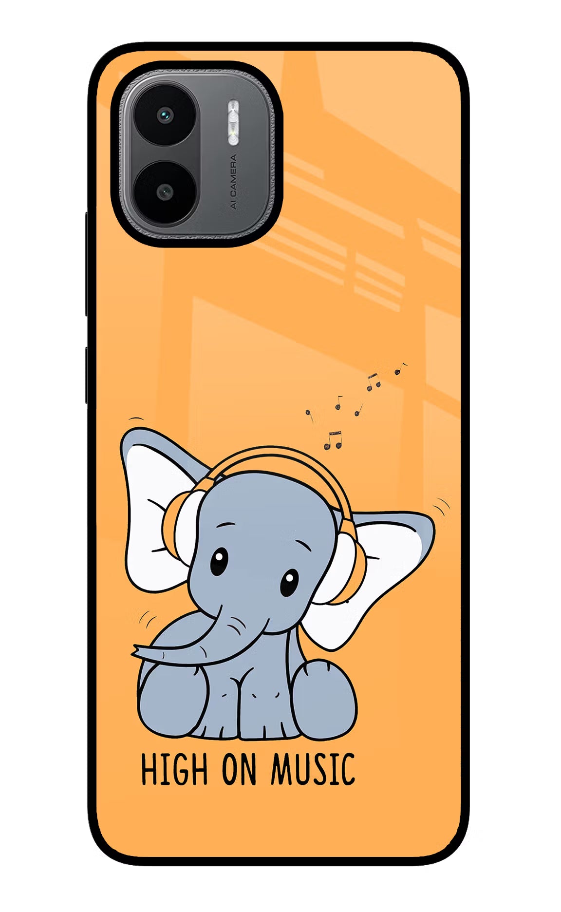 High On Music Redmi A1/A2 Back Cover - High On Music Redmi A1/A2 Glass Case Back Cover by Casekaro High On Music Redmi A1/A2 Glass Case Back Cover by Casekaro