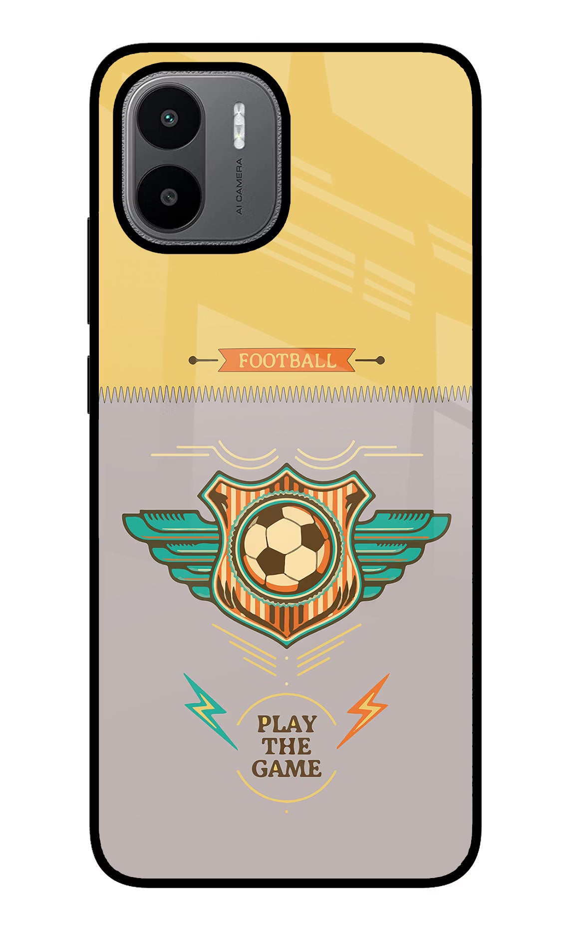 Football Redmi A1/A2 Glass Case - Football Redmi A1/A2 Glass Case Football Redmi A1/A2 Glass Case
