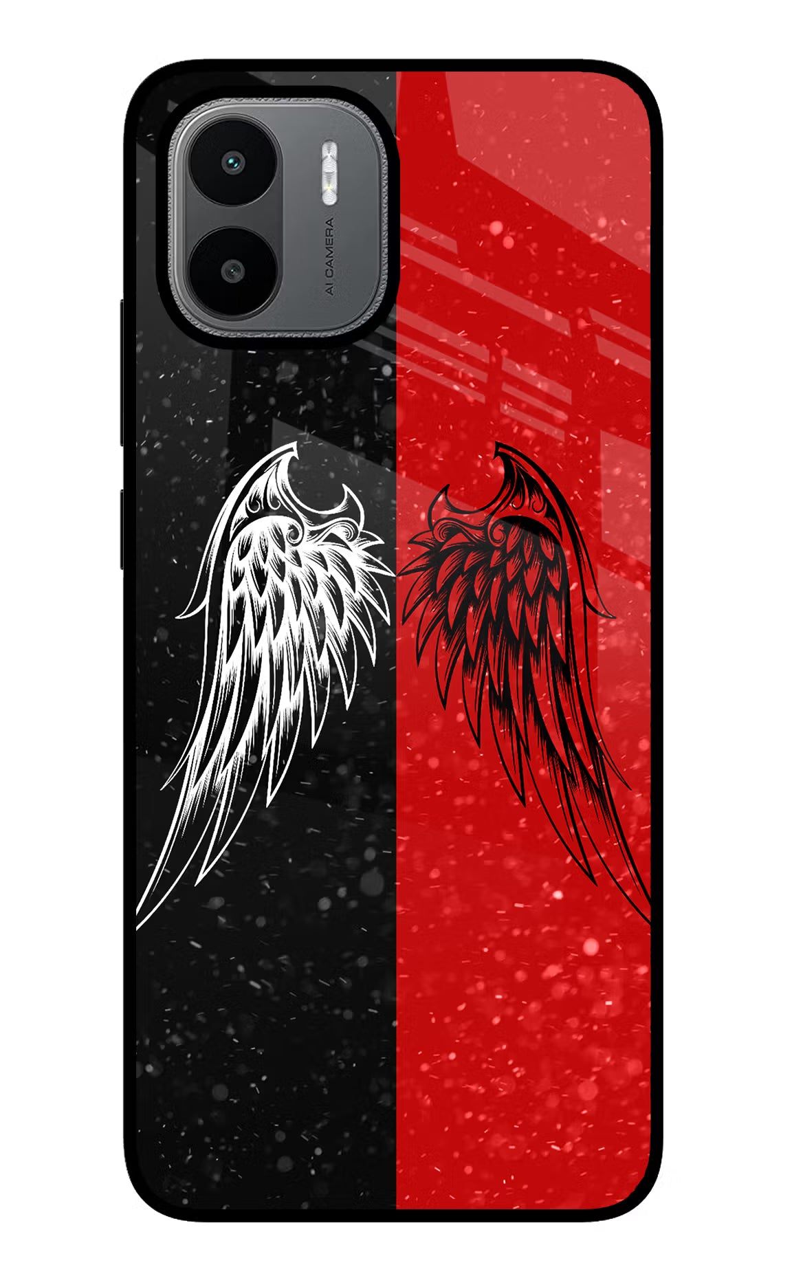 Wings Redmi A1/A2 Back Cover - Wings Redmi A1/A2 Glass Case Back Cover by Casekaro Wings Redmi A1/A2 Glass Case Back Cover by Casekaro