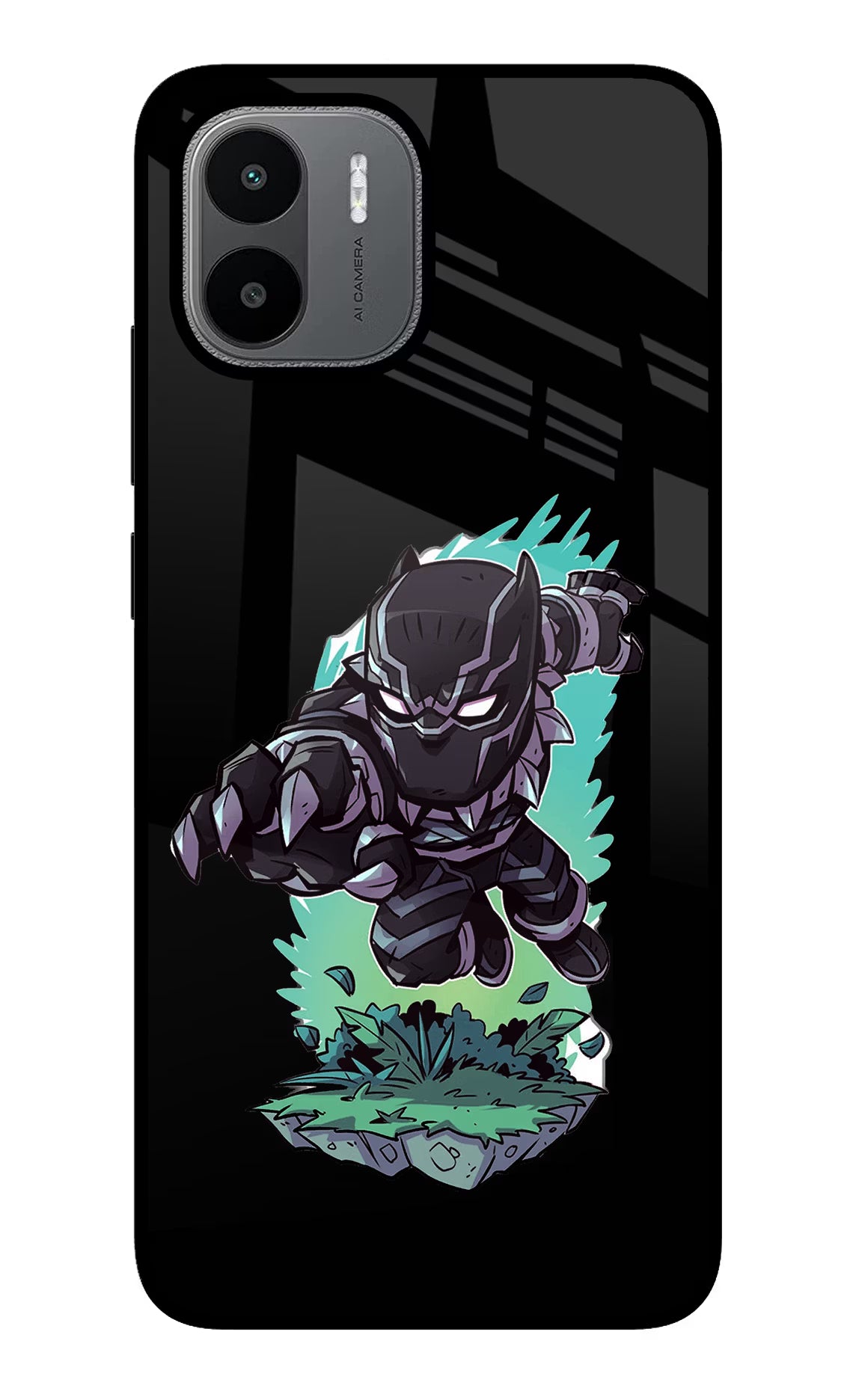 Black Panther Redmi A1/A2 Back Cover - Black Panther Redmi A1/A2 Glass Case Back Cover by Casekaro Black Panther Redmi A1/A2 Glass Case Back Cover by Casekaro