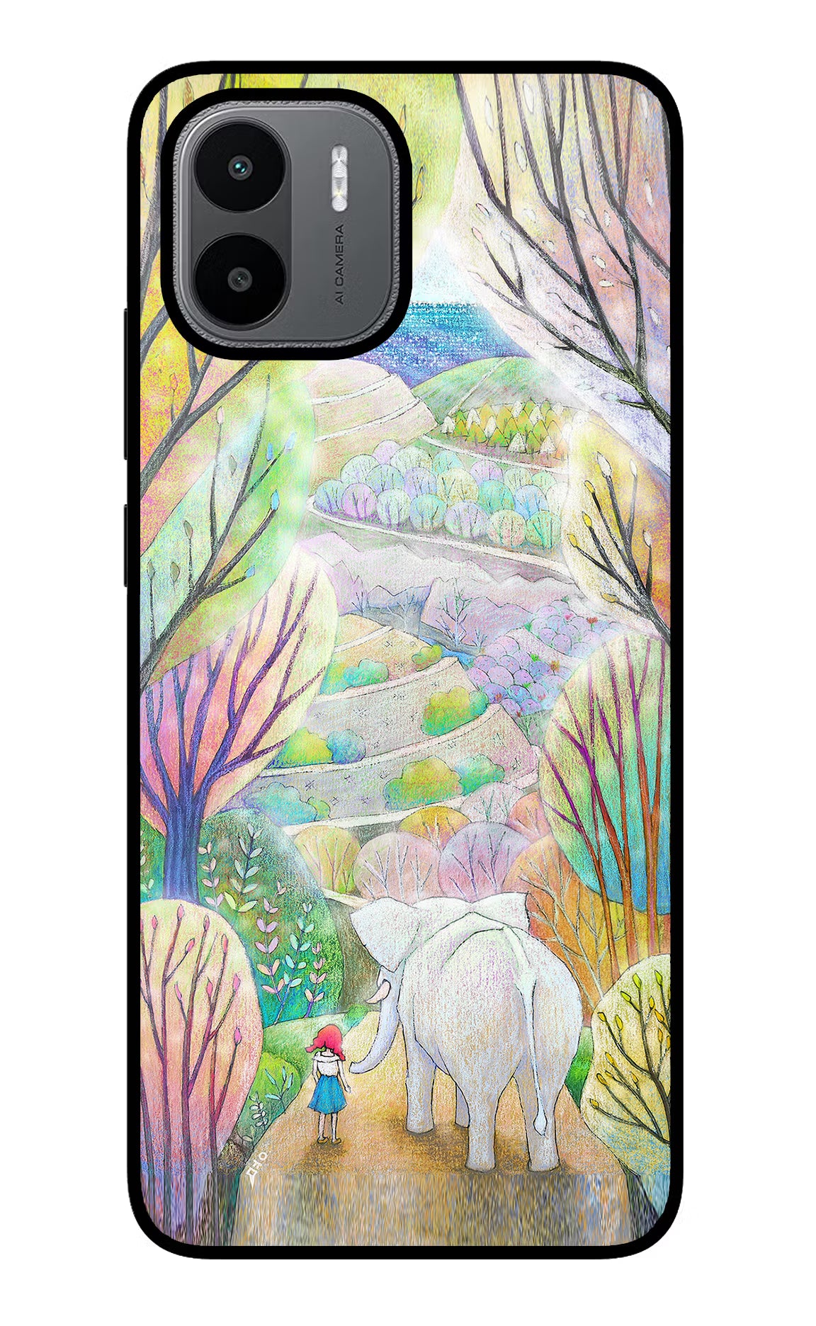 Nature Painting Redmi A1/A2 Glass Case - Nature Painting Redmi A1/A2 Glass Case Nature Painting Redmi A1/A2 Glass Case