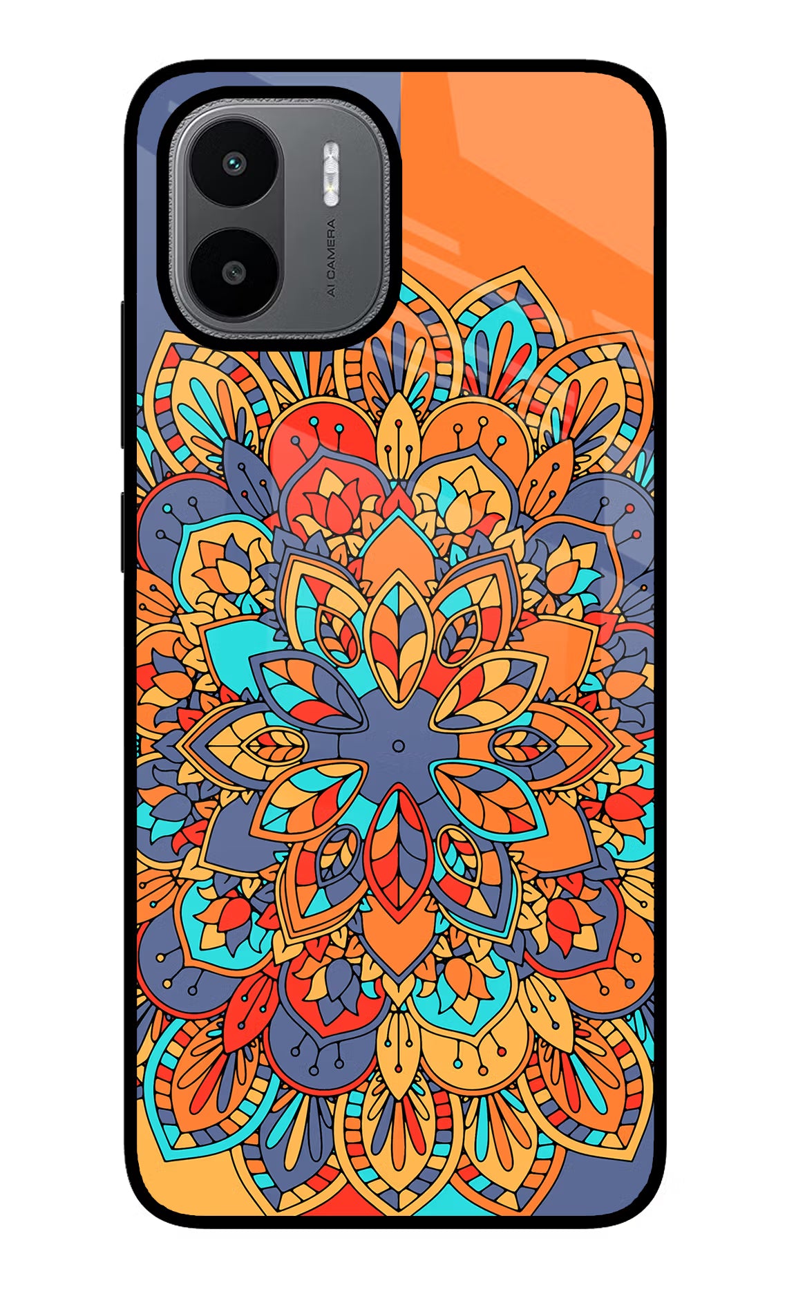 Color Mandala Redmi A1/A2 Glass Case - Color Mandala Redmi A1/A2 Glass Case Color Mandala Redmi A1/A2 Glass Case