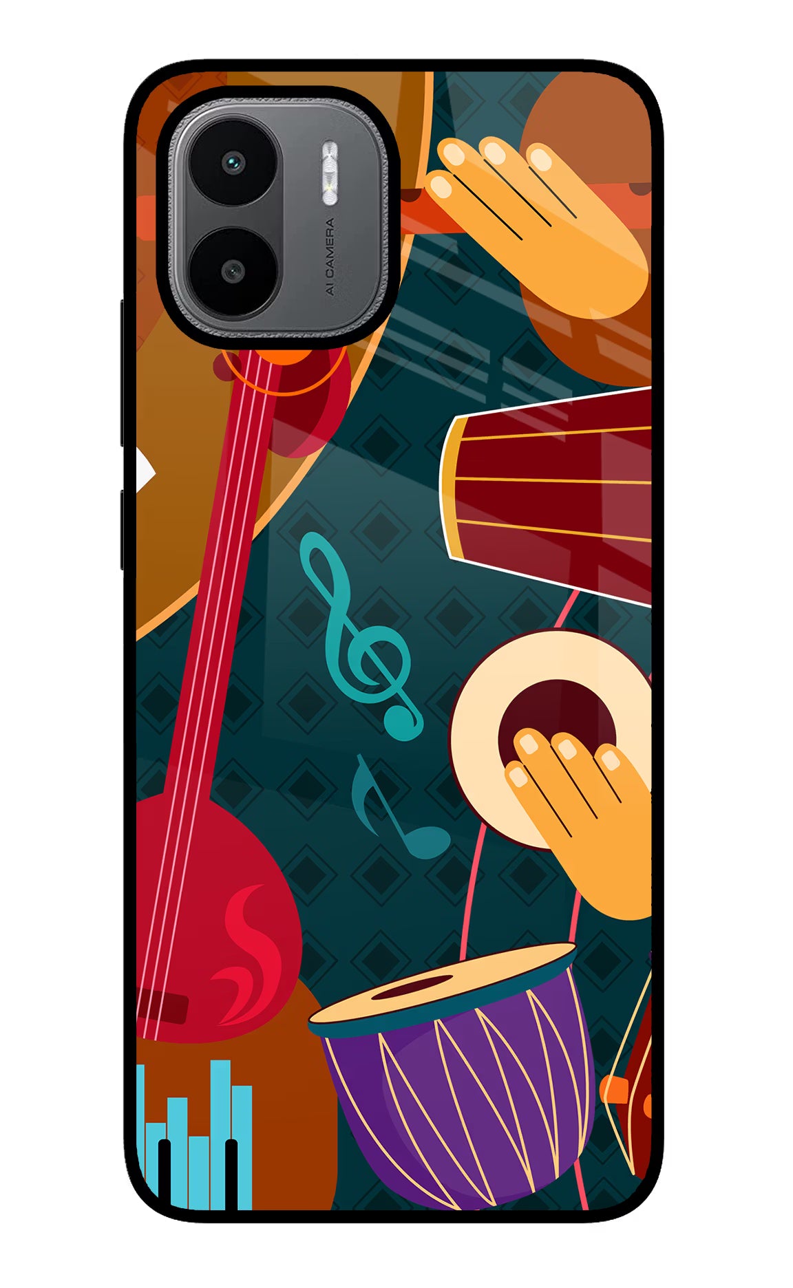 Music Instrument Redmi A1/A2 Glass Case - Music Instrument Redmi A1/A2 Glass Case Music Instrument Redmi A1/A2 Glass Case