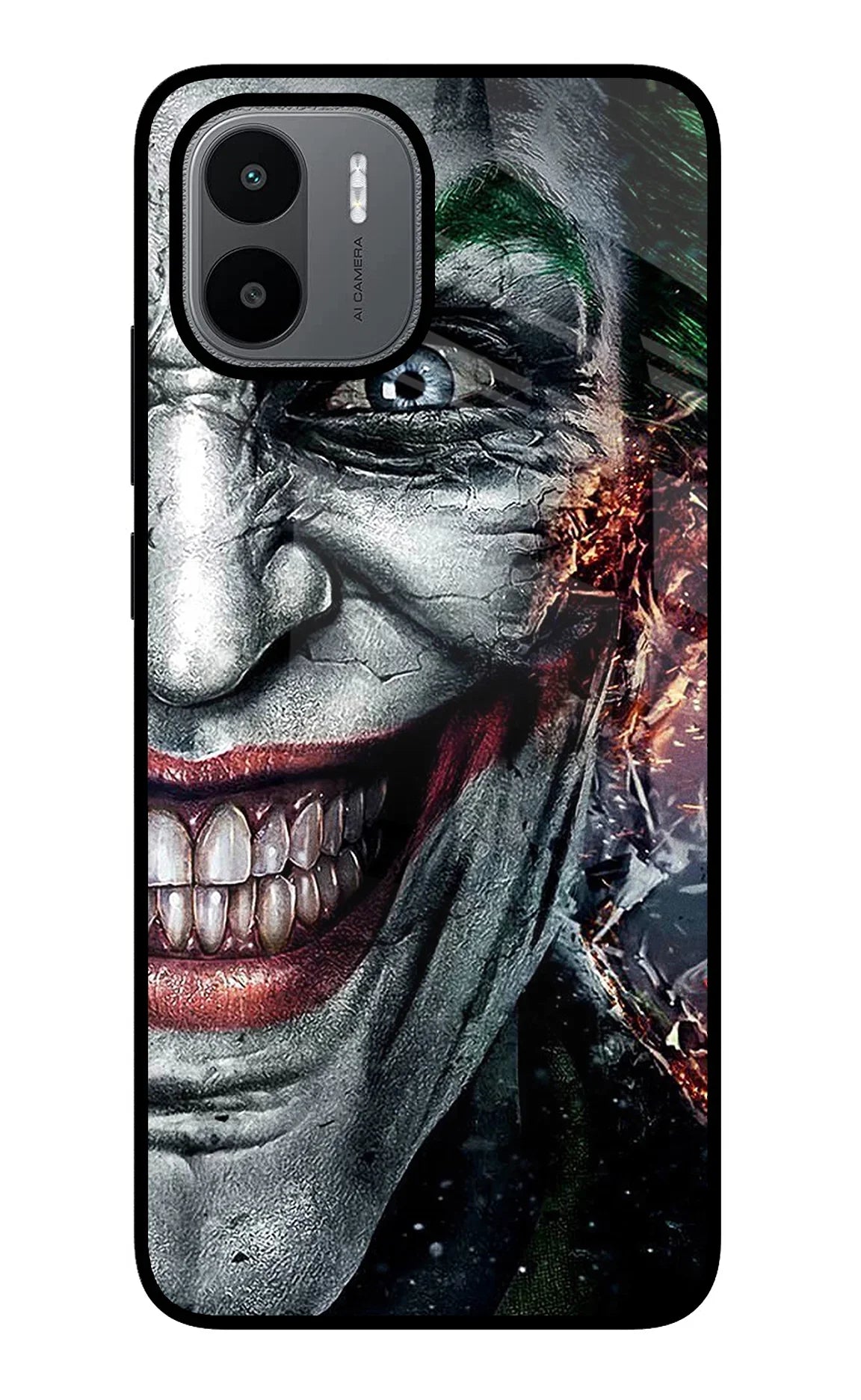 Joker Cam Redmi A1/A2 Glass Case - Joker Cam Redmi A1/A2 Glass Case Joker Cam Redmi A1/A2 Glass Case