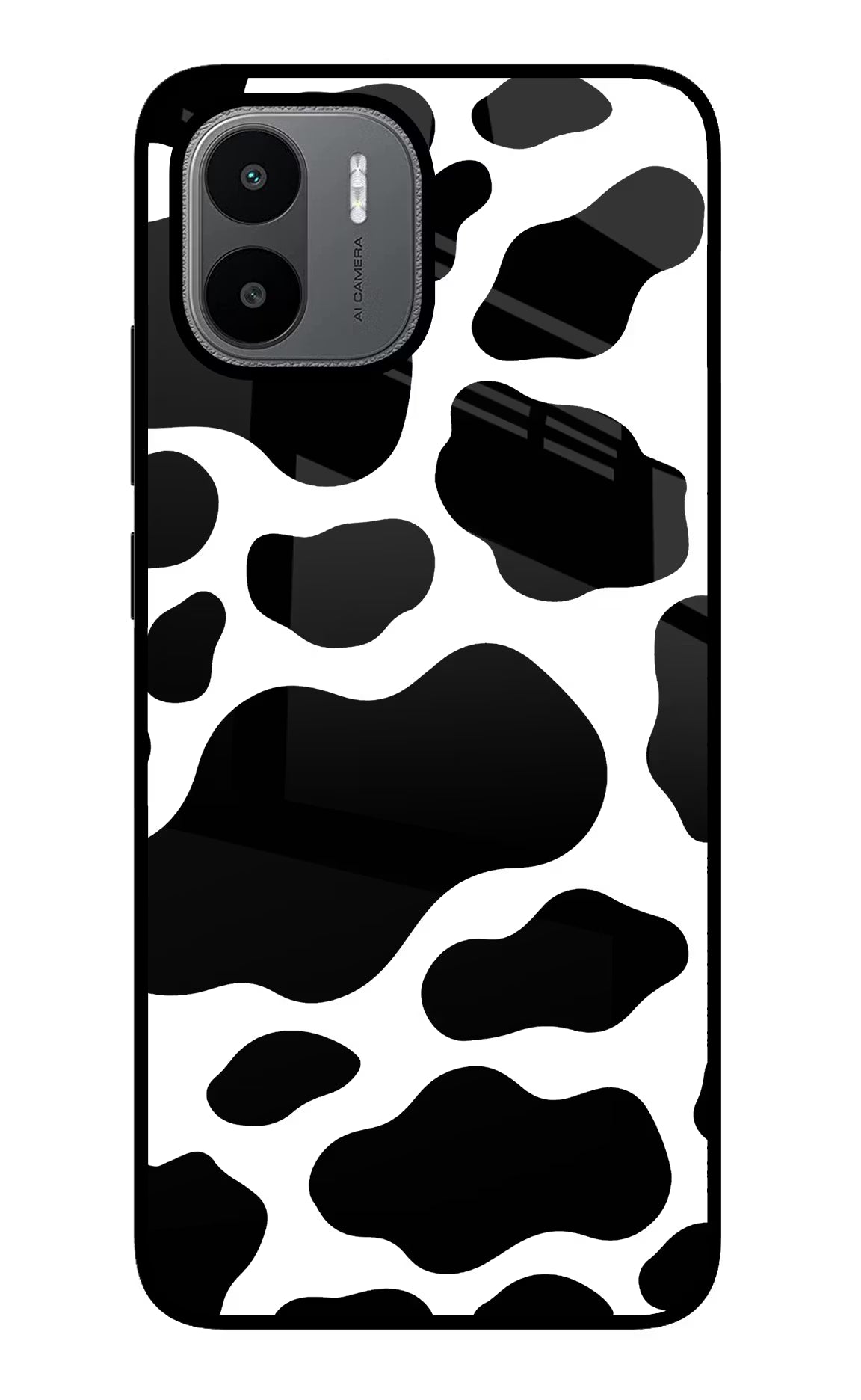 Cow Spots Redmi A1/A2 Back Cover - Cow Spots Redmi A1/A2 Glass Case Back Cover by Casekaro Cow Spots Redmi A1/A2 Glass Case Back Cover by Casekaro