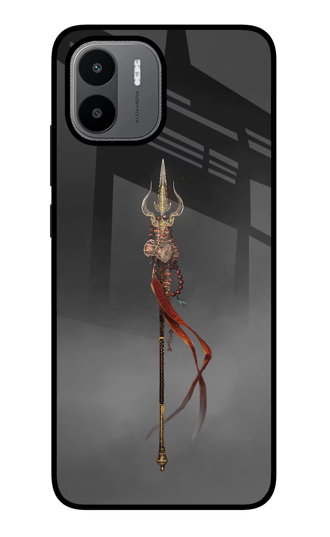 Shiv Trishul Redmi A1/A2 Back Cover - Shiv Trishul Redmi A1/A2 Glass Case Back Cover by Casekaro Shiv Trishul Redmi A1/A2 Glass Case Back Cover by Casekaro