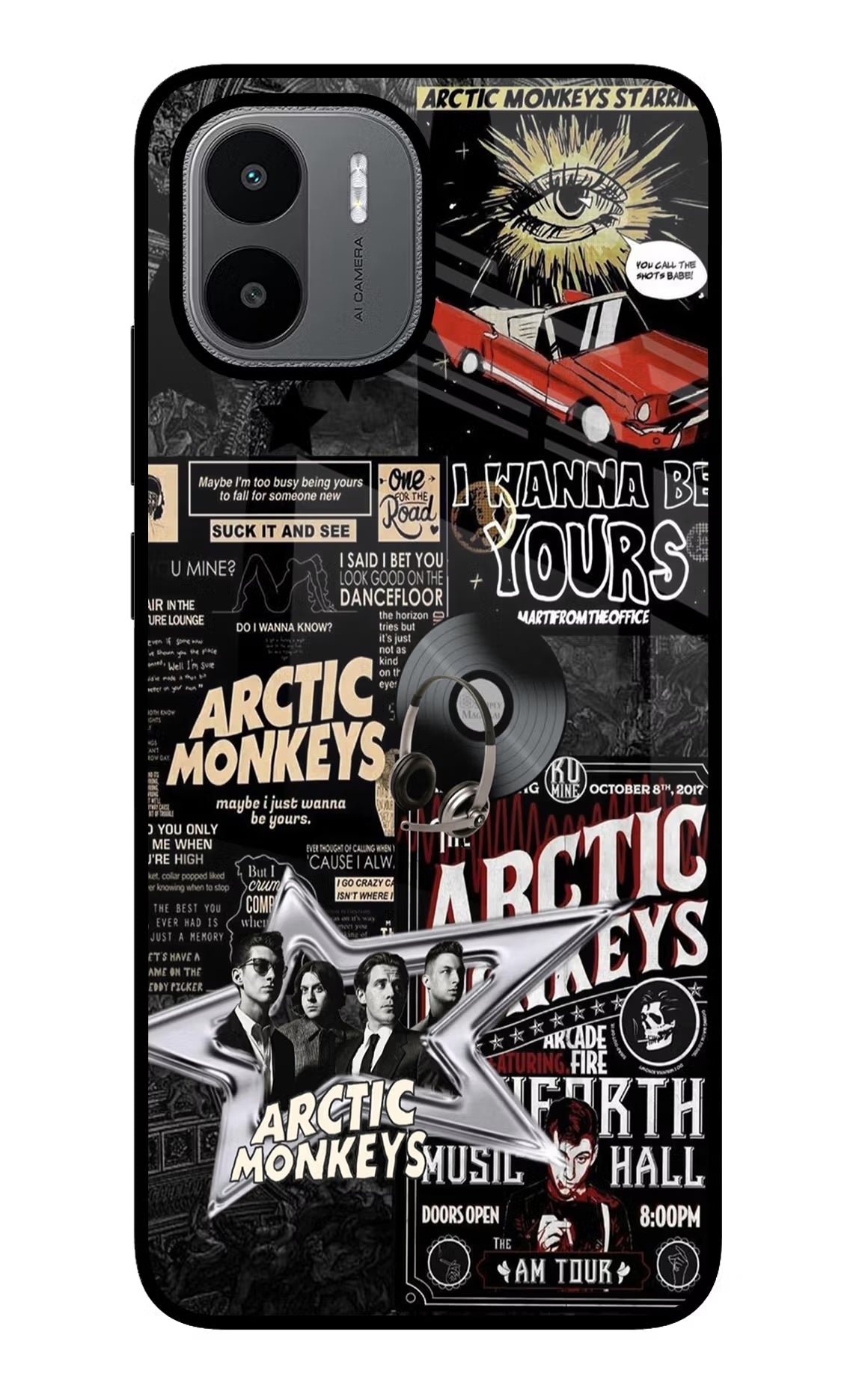 Arctic Monkeys Redmi A1/A2 Glass Case - Arctic Monkeys Redmi A1/A2 Glass Case Arctic Monkeys Redmi A1/A2 Glass Case