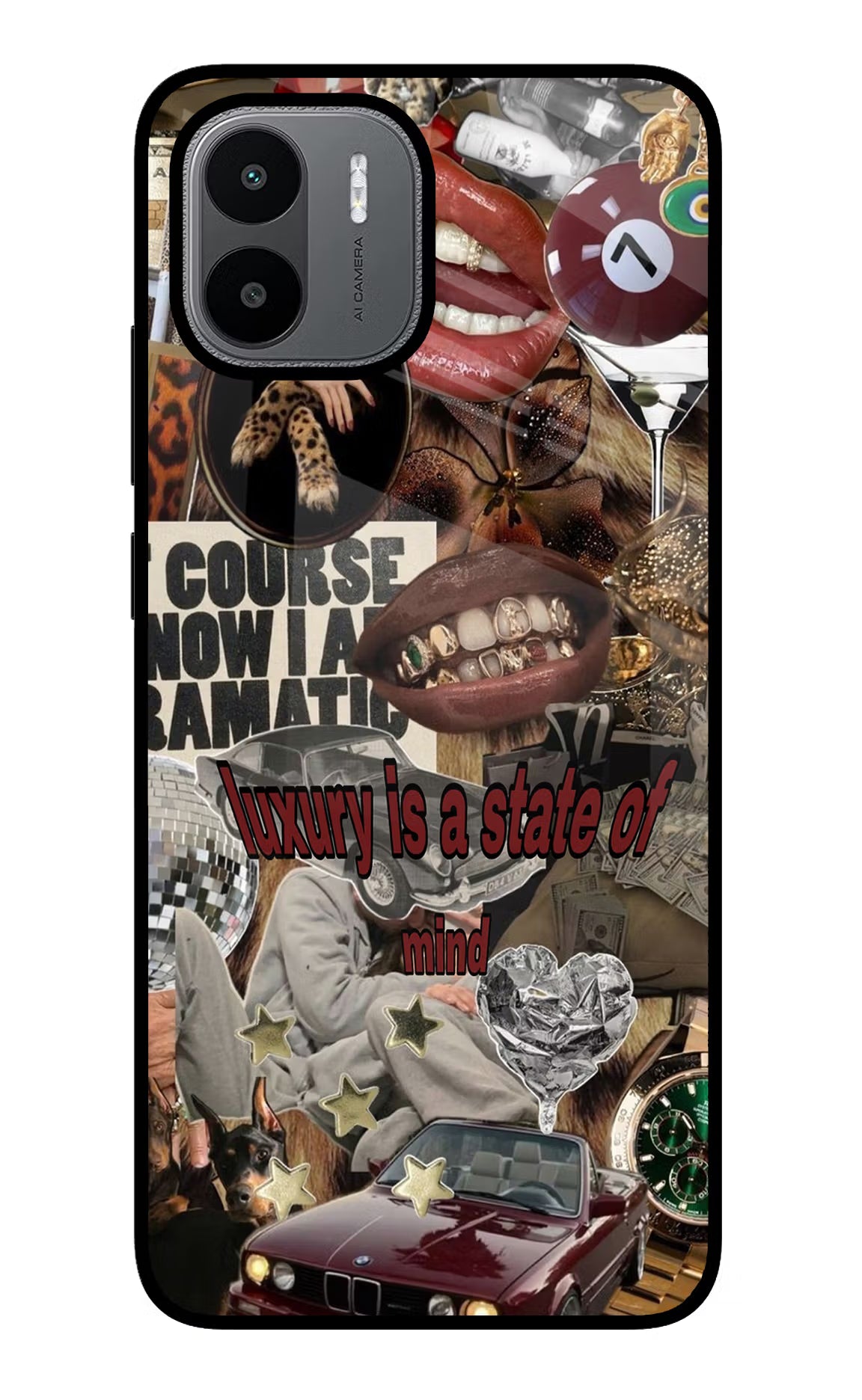 Luxury Redmi A1/A2 Glass Case - Luxury Redmi A1/A2 Glass Case Luxury Redmi A1/A2 Glass Case