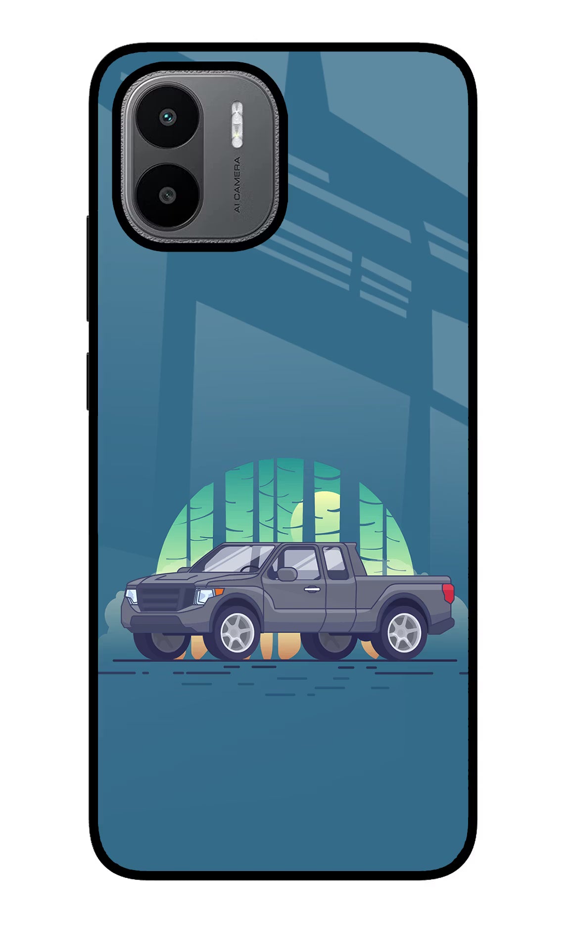 Retro Garage Vibe Redmi A1/A2 Glass Case - Retro Garage Vibe Redmi A1/A2 Glass Case Retro Garage Vibe Redmi A1/A2 Glass Case