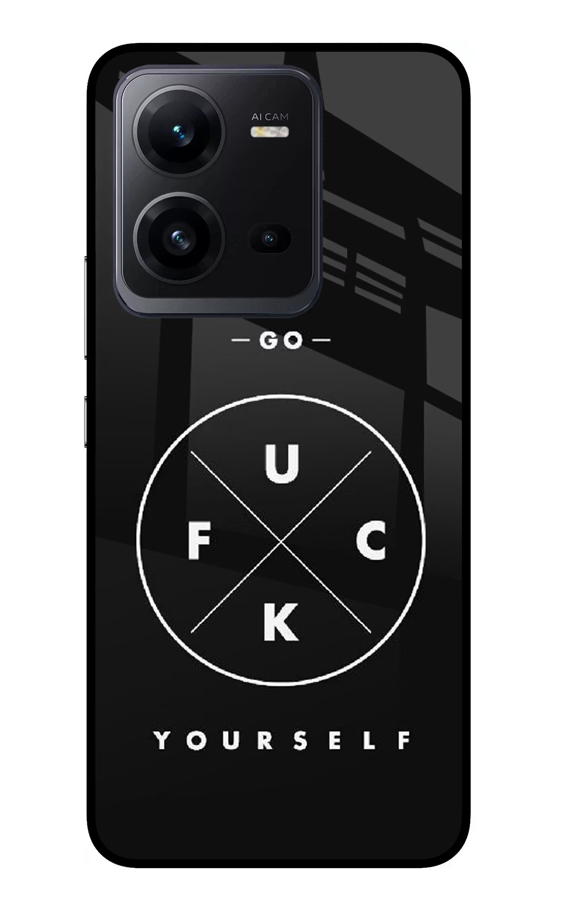 Go Fuck Yourself Vivo V25 5G Glass Case - Go Fuck Yourself Vivo V25 5G Glass Case Go Fuck Yourself Vivo V25 5G Glass Case