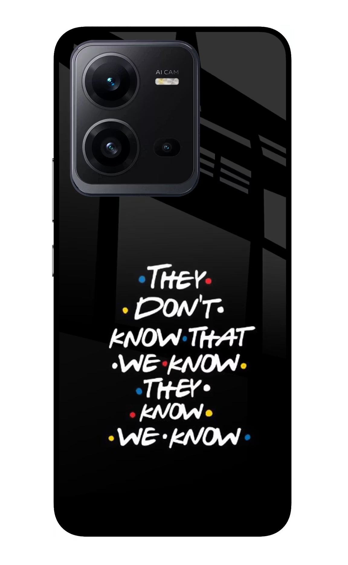 FRIENDS Dialogue Vivo V25 5G Glass Case - FRIENDS Dialogue Vivo V25 5G Glass Case FRIENDS Dialogue Vivo V25 5G Glass Case