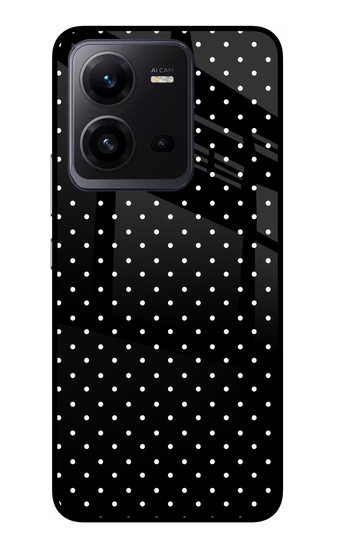 White Dots Vivo V25 5G Glass Case - White Dots Vivo V25 5G Glass Case White Dots Vivo V25 5G Glass Case