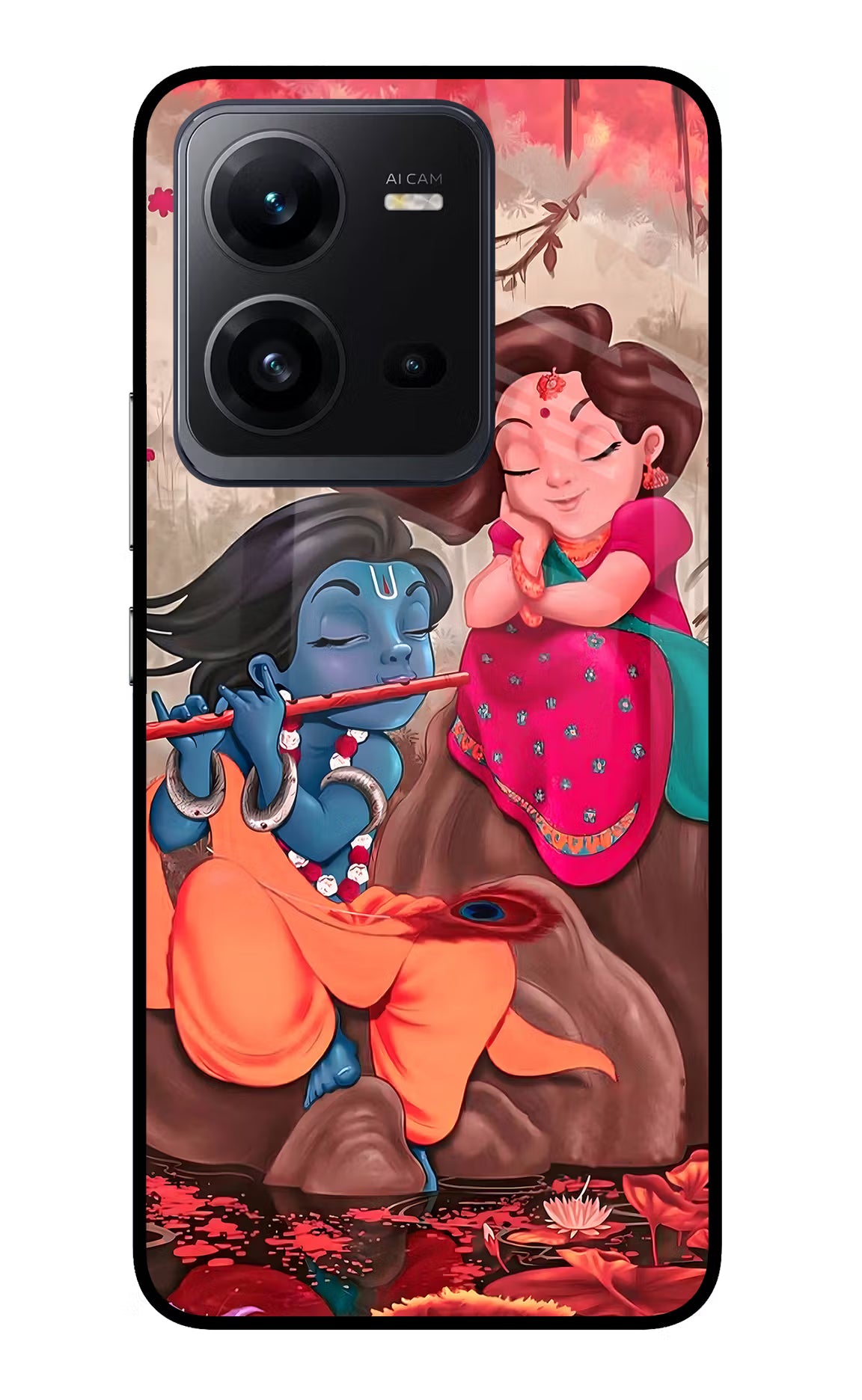 Radhe Krishna Vivo V25 5G Glass Case - Radhe Krishna Vivo V25 5G Glass Case Radhe Krishna Vivo V25 5G Glass Case