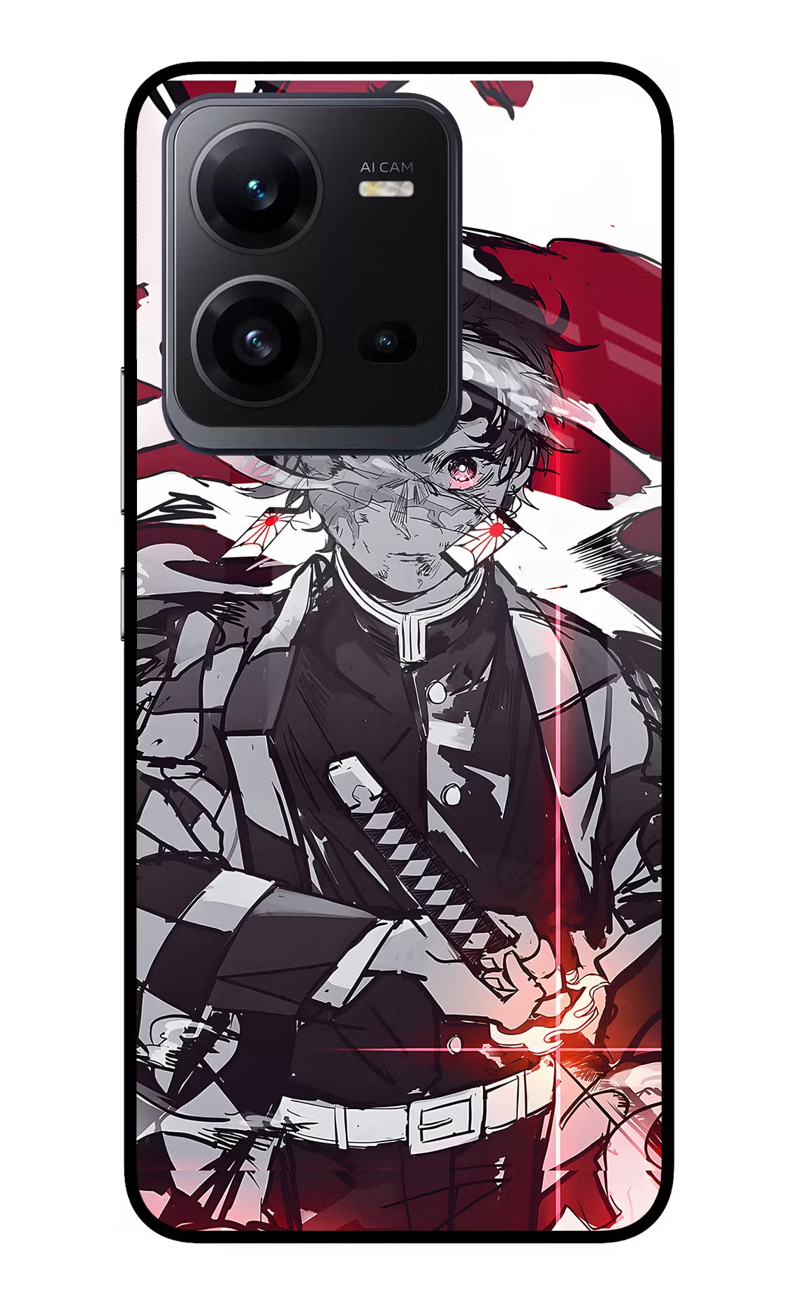 Demon Slayer Vivo V25 5G Glass Case - Demon Slayer Vivo V25 5G Glass Case Demon Slayer Vivo V25 5G Glass Case