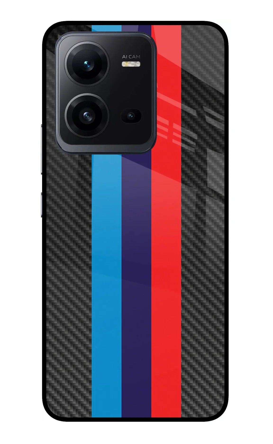 BMW Stripes Pattern Vivo V25 5G Glass Case - BMW Stripes Pattern Vivo V25 5G Glass Case BMW Stripes Pattern Vivo V25 5G Glass Case