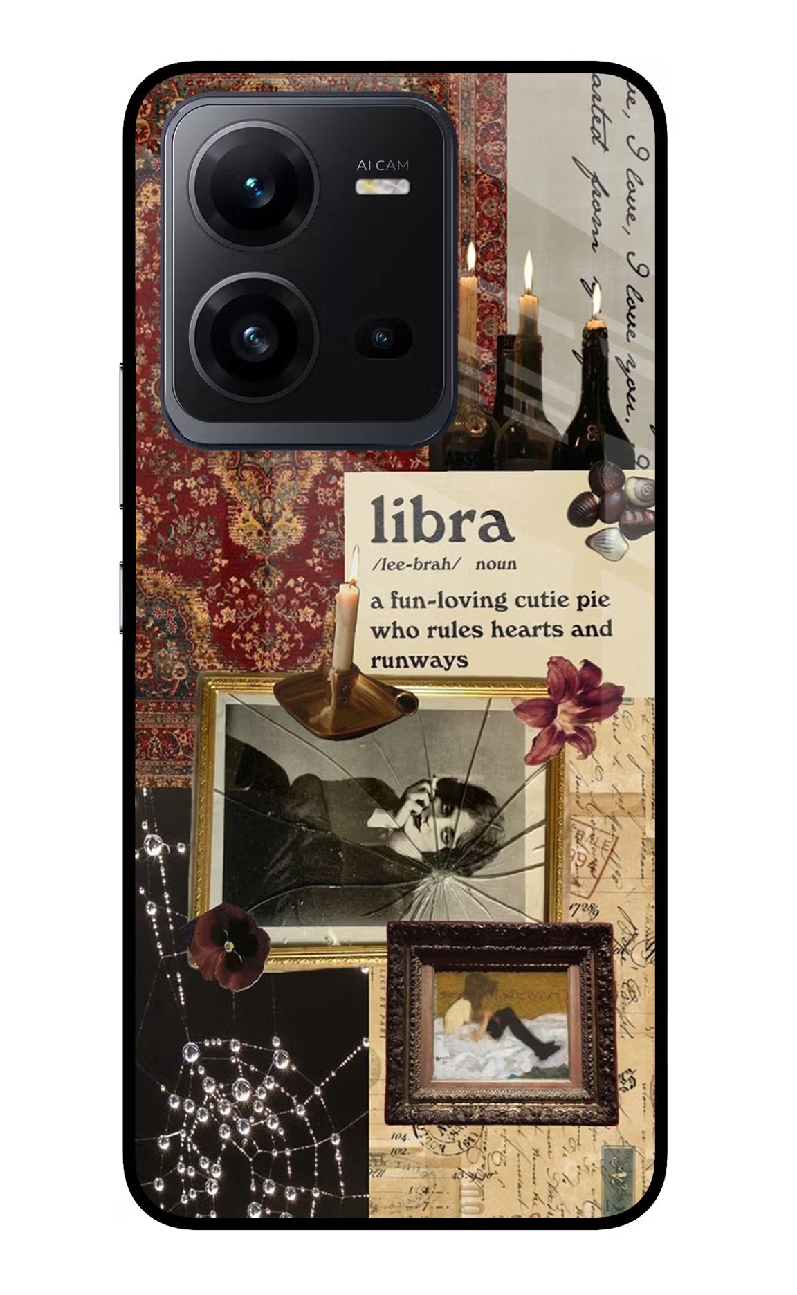 Libra Zodiac Vivo V25 5G Glass Case - Libra Zodiac Vivo V25 5G Glass Case Libra Zodiac Vivo V25 5G Glass Case
