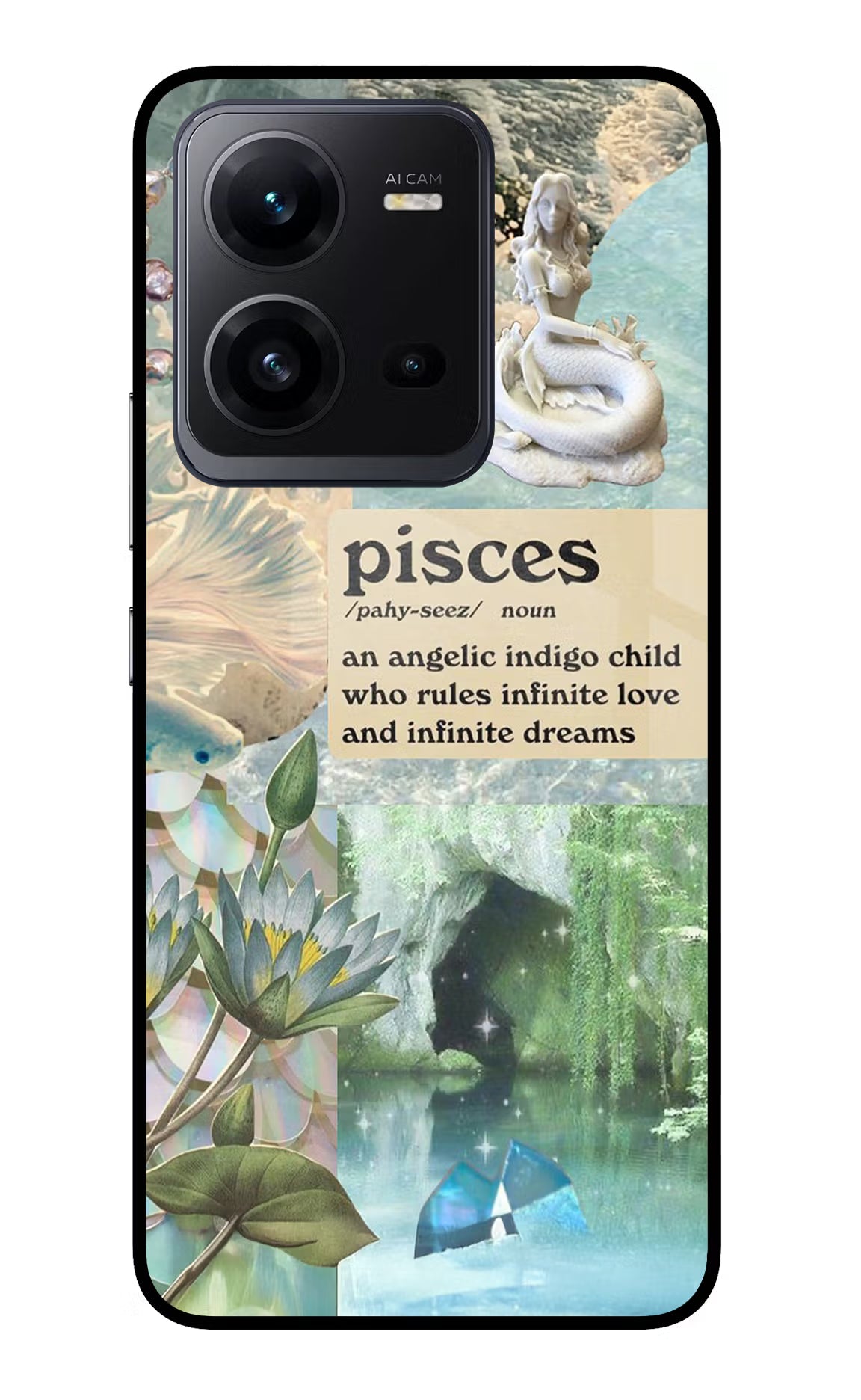 Pisces Zodiac Vivo V25 5G Glass Case - Pisces Zodiac Vivo V25 5G Glass Case Pisces Zodiac Vivo V25 5G Glass Case