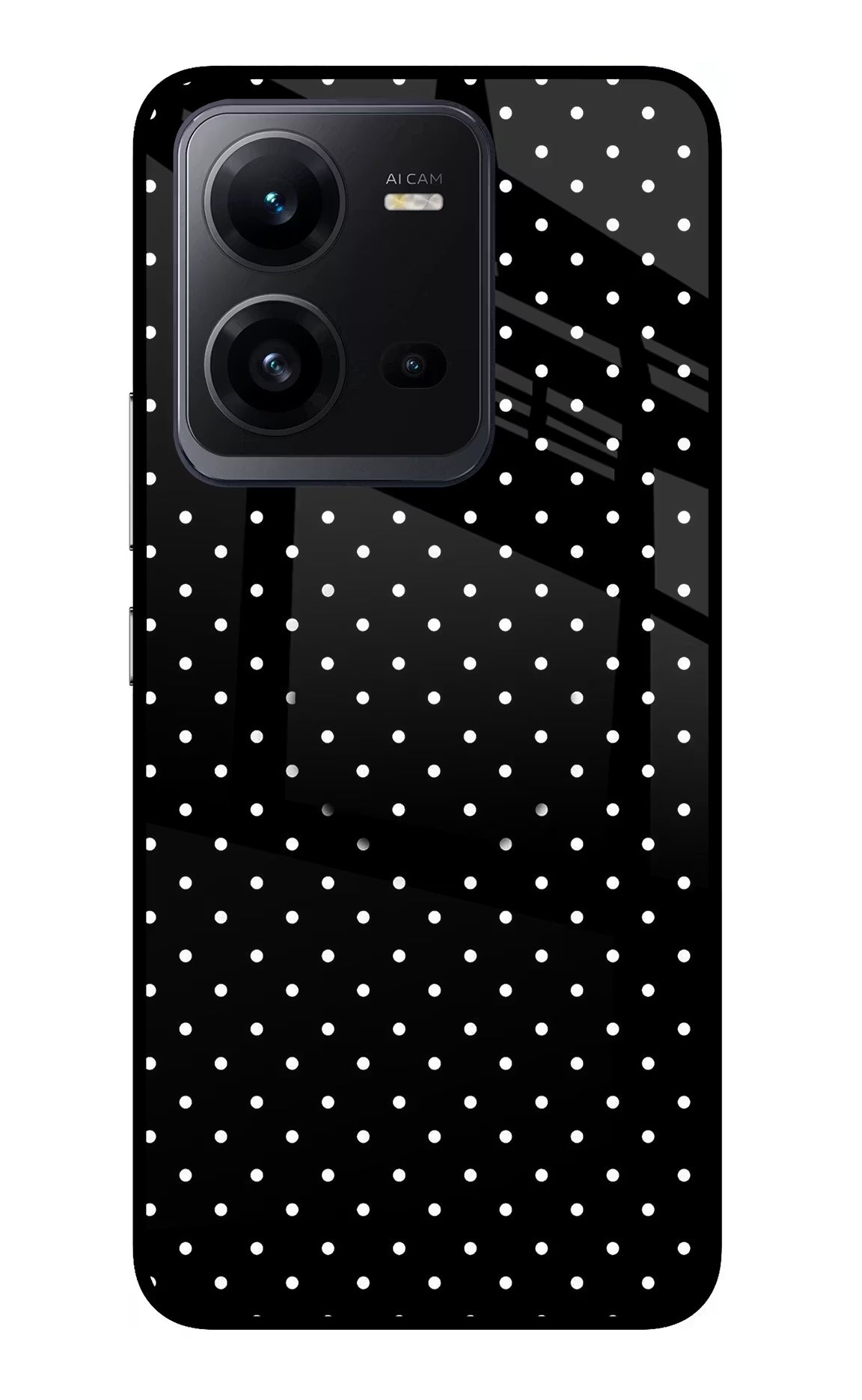 White Dots Vivo V25 5G Glass Case - White Dots Vivo V25 5G Glass Case White Dots Vivo V25 5G Glass Case