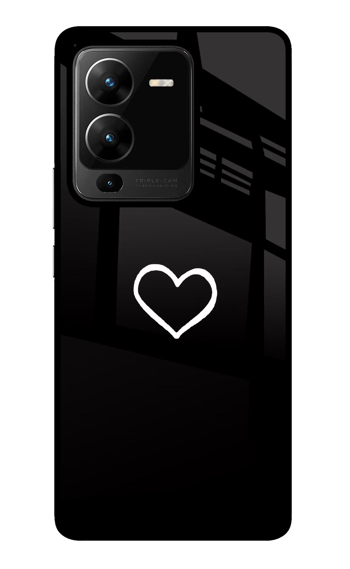 Heart Vivo V25 Pro 5G Glass Case - Heart Vivo V25 Pro 5G Glass Case Heart Vivo V25 Pro 5G Glass Case