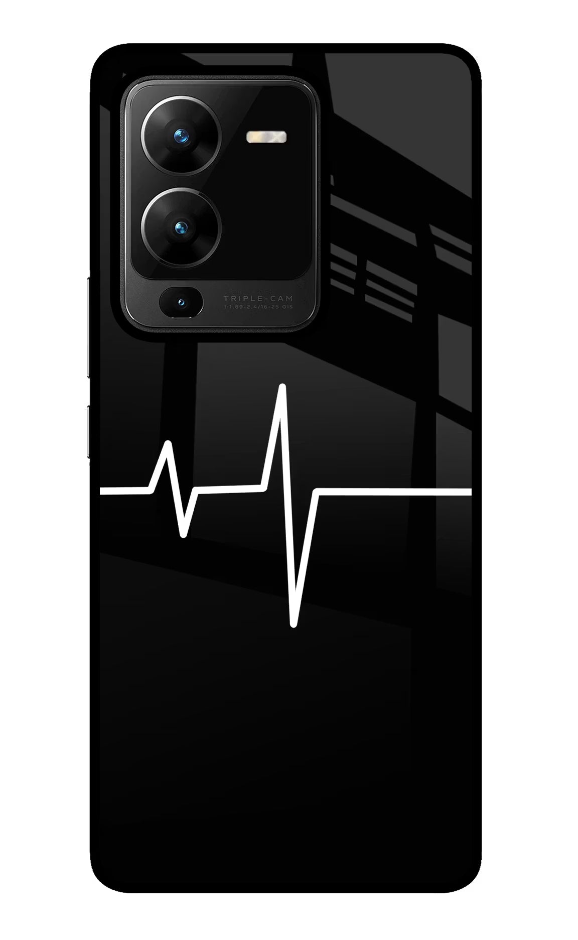 Heart Beats Vivo V25 Pro 5G Glass Case - Heart Beats Vivo V25 Pro 5G Glass Case Heart Beats Vivo V25 Pro 5G Glass Case