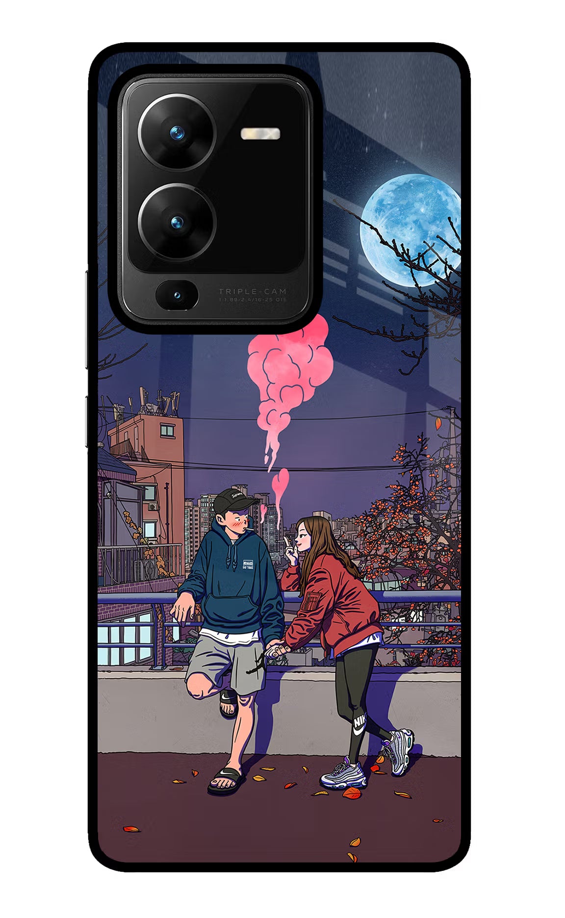 Chilling Couple Vivo V25 Pro 5G Glass Case - Chilling Couple Vivo V25 Pro 5G Glass Case Chilling Couple Vivo V25 Pro 5G Glass Case