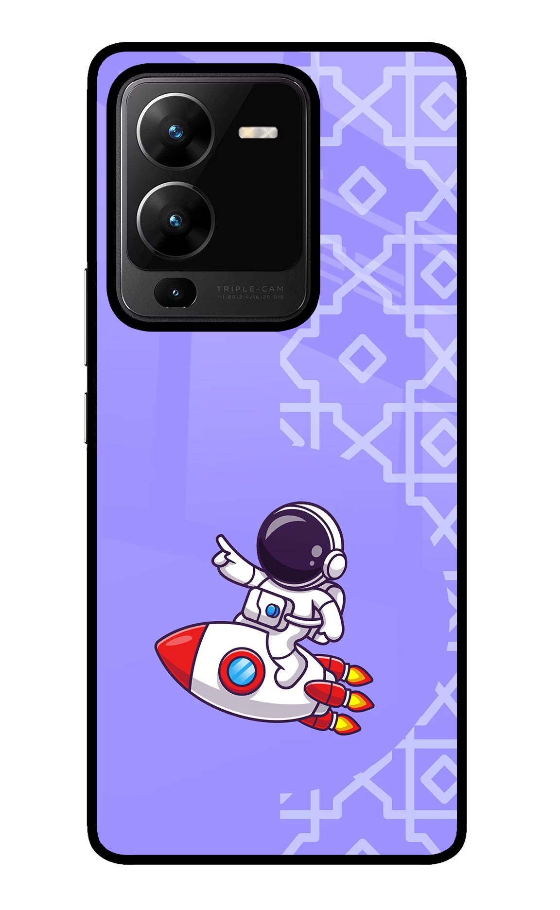 Cute Astronaut Vivo V25 Pro 5G Glass Case - Cute Astronaut Vivo V25 Pro 5G Glass Case Cute Astronaut Vivo V25 Pro 5G Glass Case