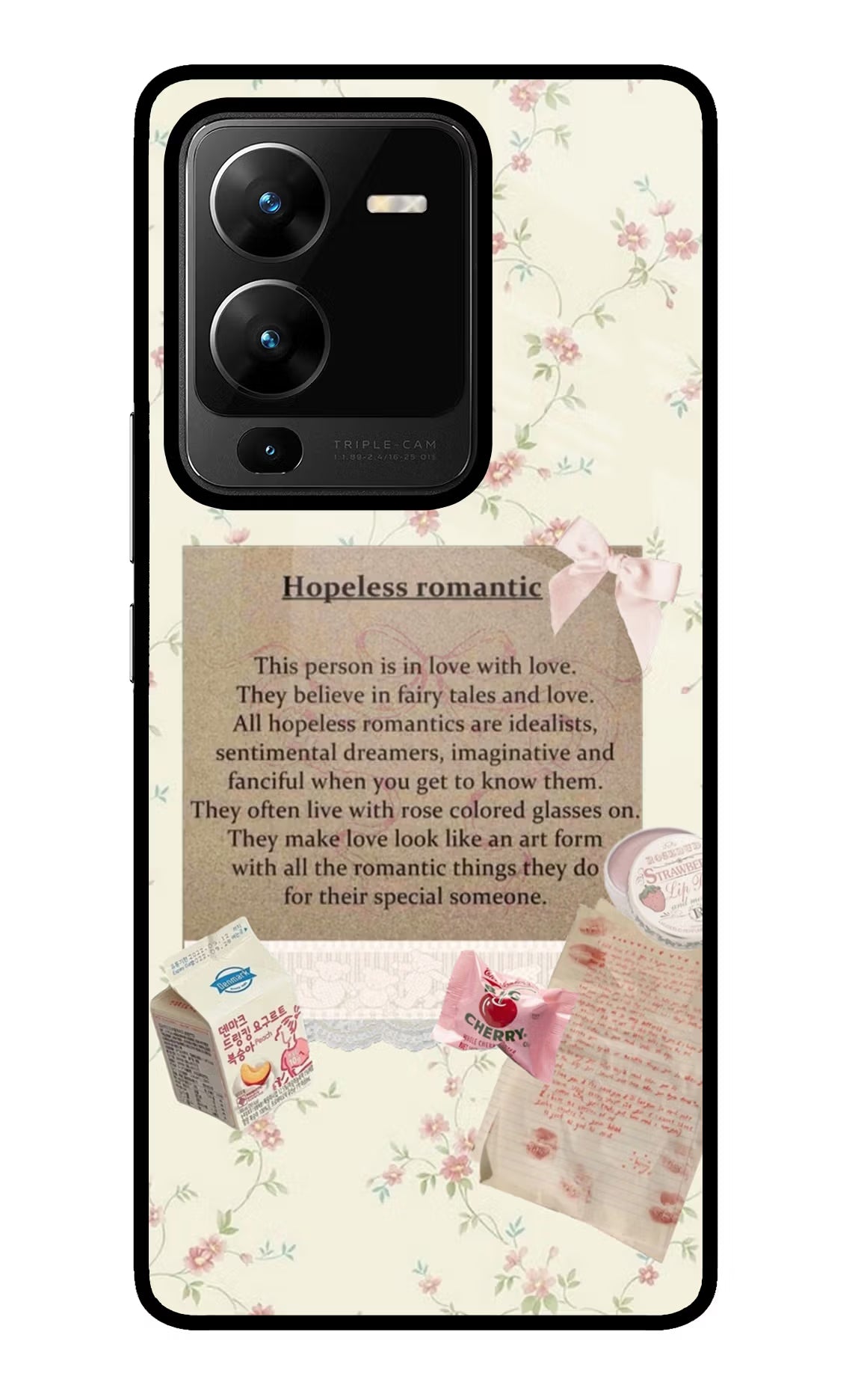 Hopeless Romantic Vivo V25 Pro 5G Glass Case - Hopeless Romantic Vivo V25 Pro 5G Glass Case Hopeless Romantic Vivo V25 Pro 5G Glass Case