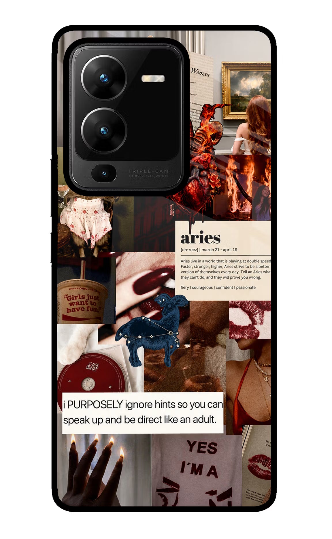 Zodiac Aries Vivo V25 Pro 5G Glass Case - Zodiac Aries Vivo V25 Pro 5G Glass Case Zodiac Aries Vivo V25 Pro 5G Glass Case