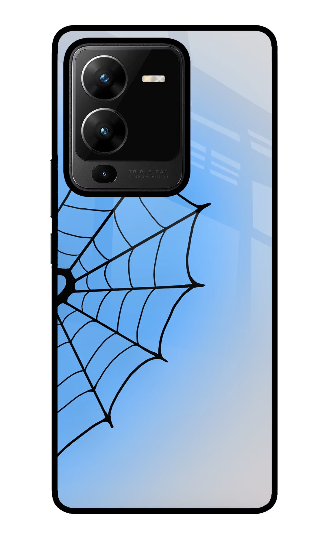 Blue Web Vivo V25 Pro 5G Glass Case - Blue Web Vivo V25 Pro 5G Glass Case Blue Web Vivo V25 Pro 5G Glass Case