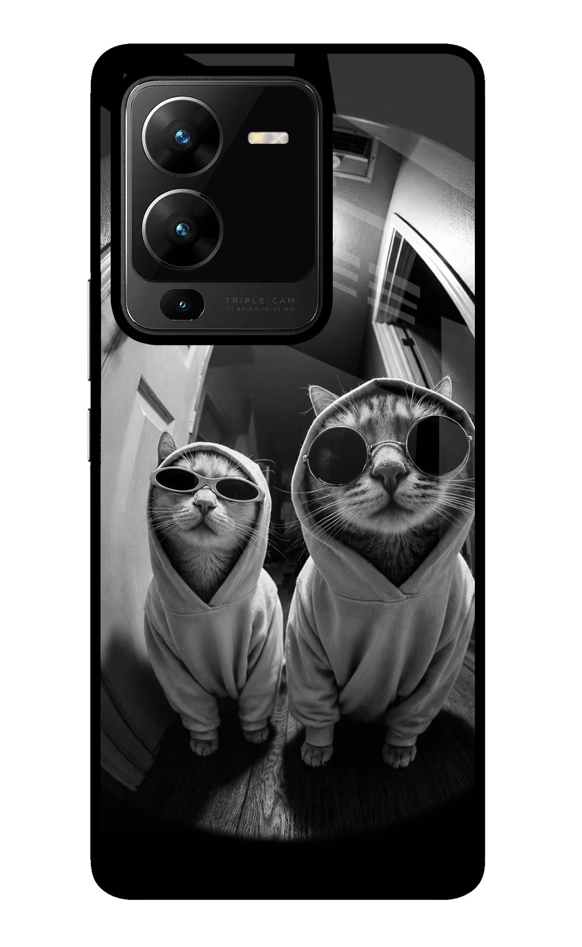 Hood Cats Vivo V25 Pro 5G Glass Case - Hood Cats Vivo V25 Pro 5G Glass Case Hood Cats Vivo V25 Pro 5G Glass Case