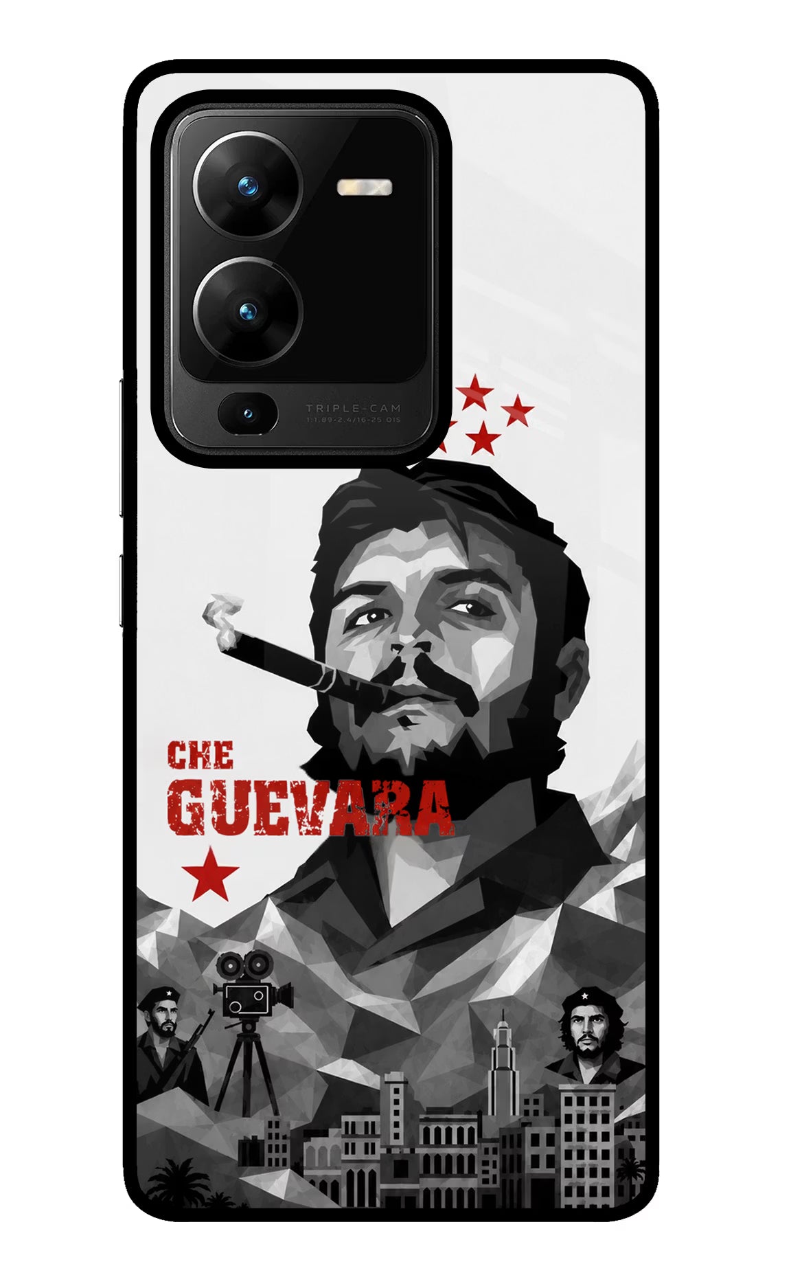 Che Guevara Iconic Vivo V25 Pro 5G Glass Case - Che Guevara Iconic Vivo V25 Pro 5G Glass Case Che Guevara Iconic Vivo V25 Pro 5G Glass Case